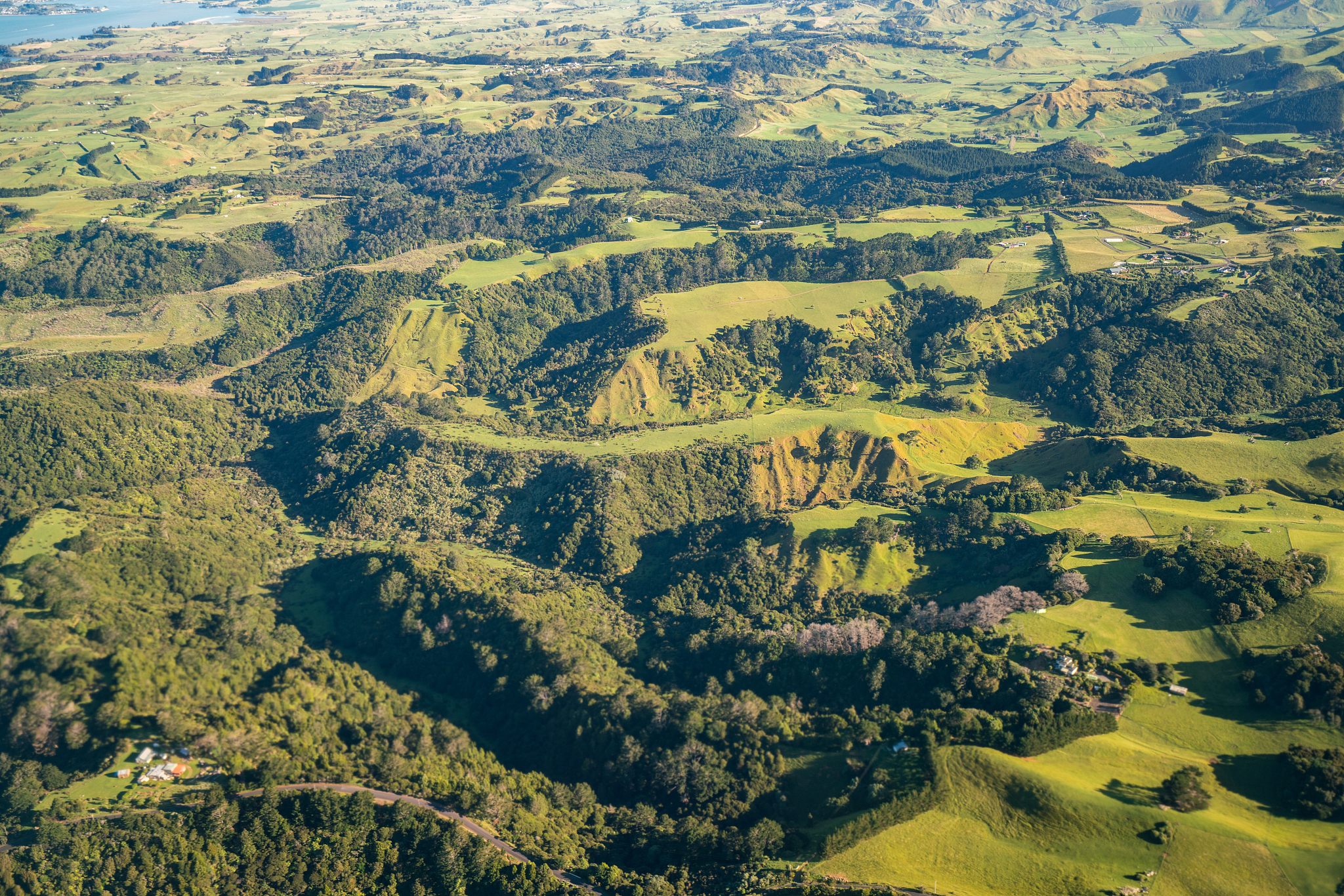unique volcanic hills landscape in new zealand