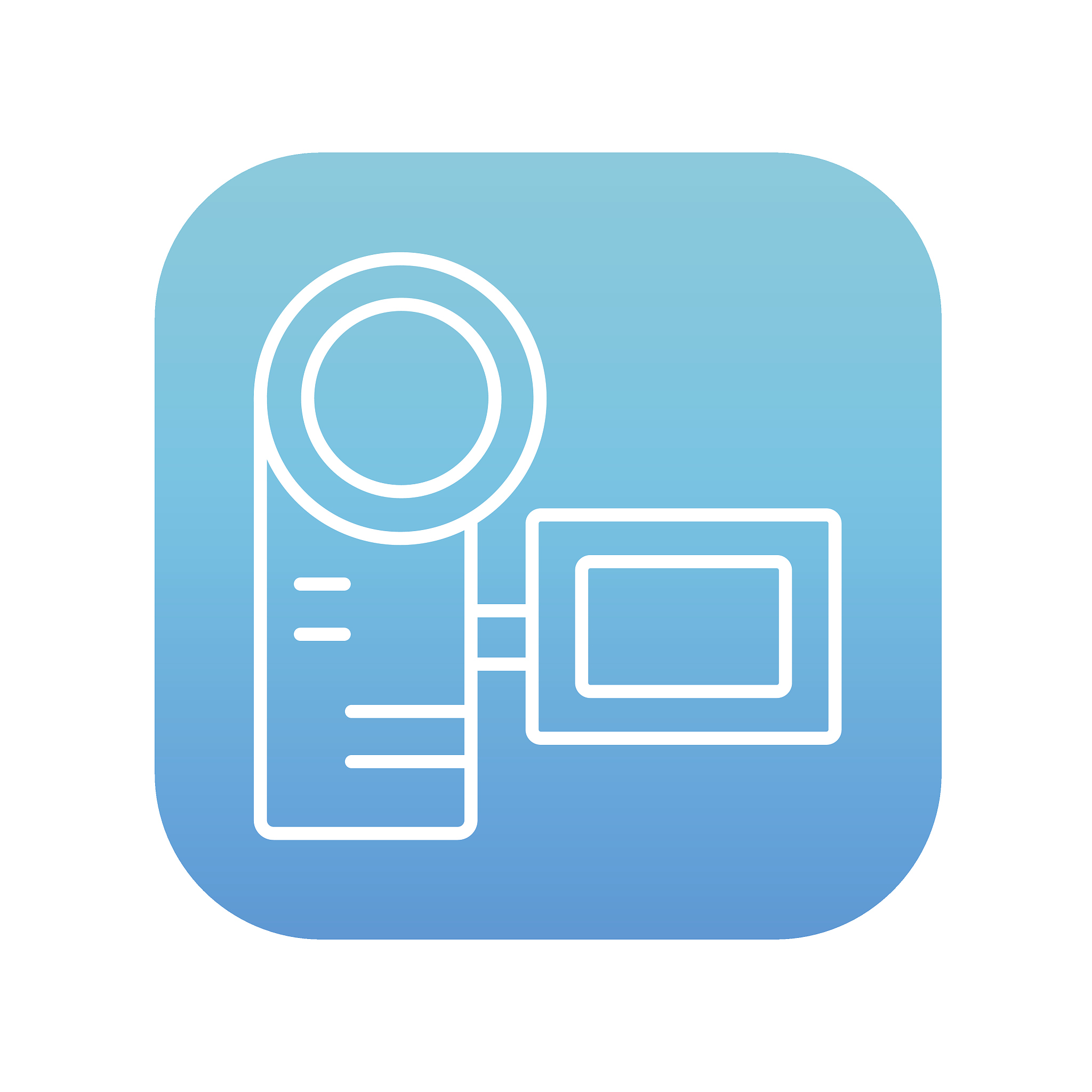 digital video camera line icon