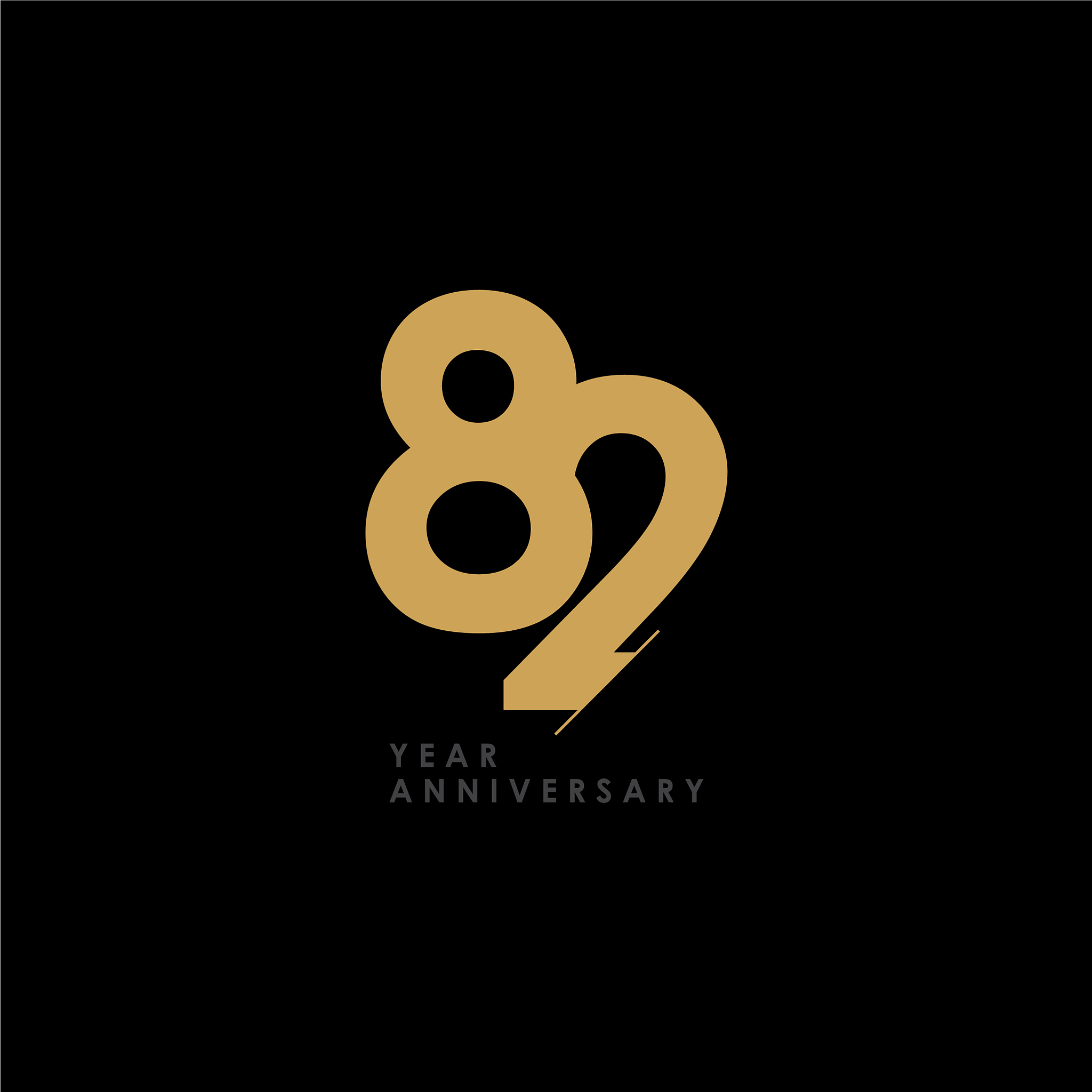 82 year anniversary celebration template design