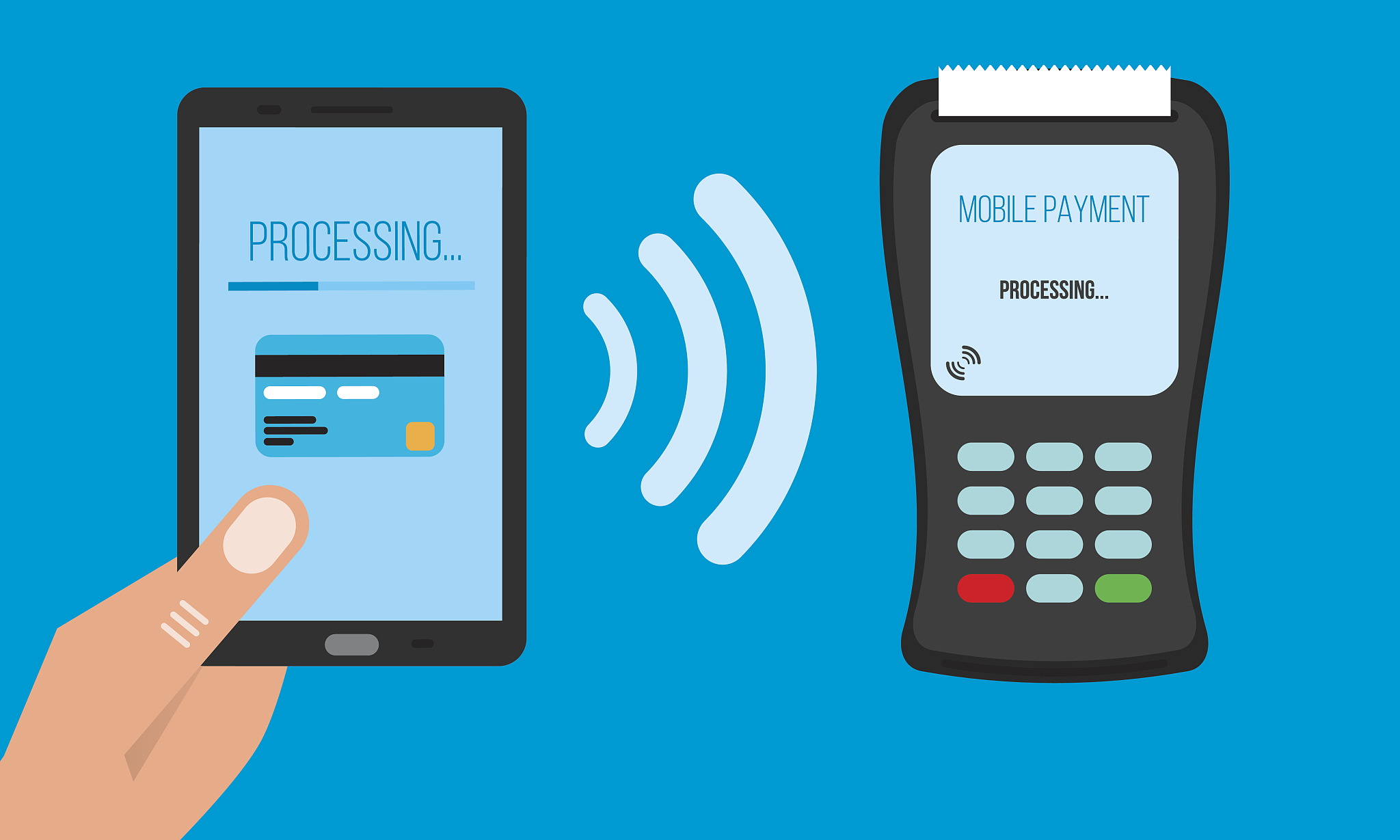 mobile payments with smartphone communication technology concept