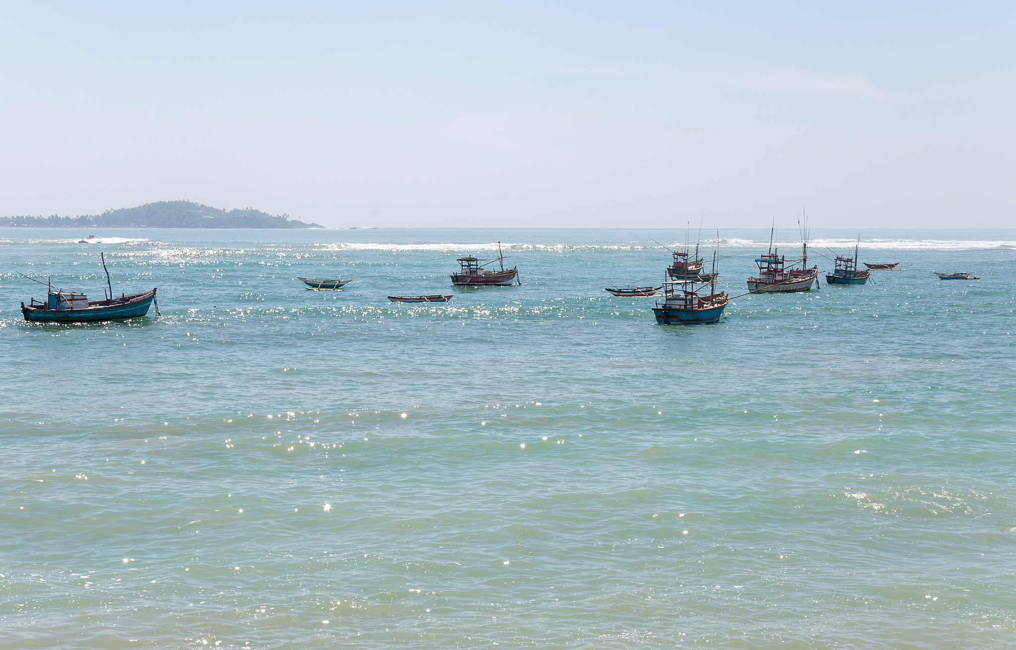 fishboats on indian ocean