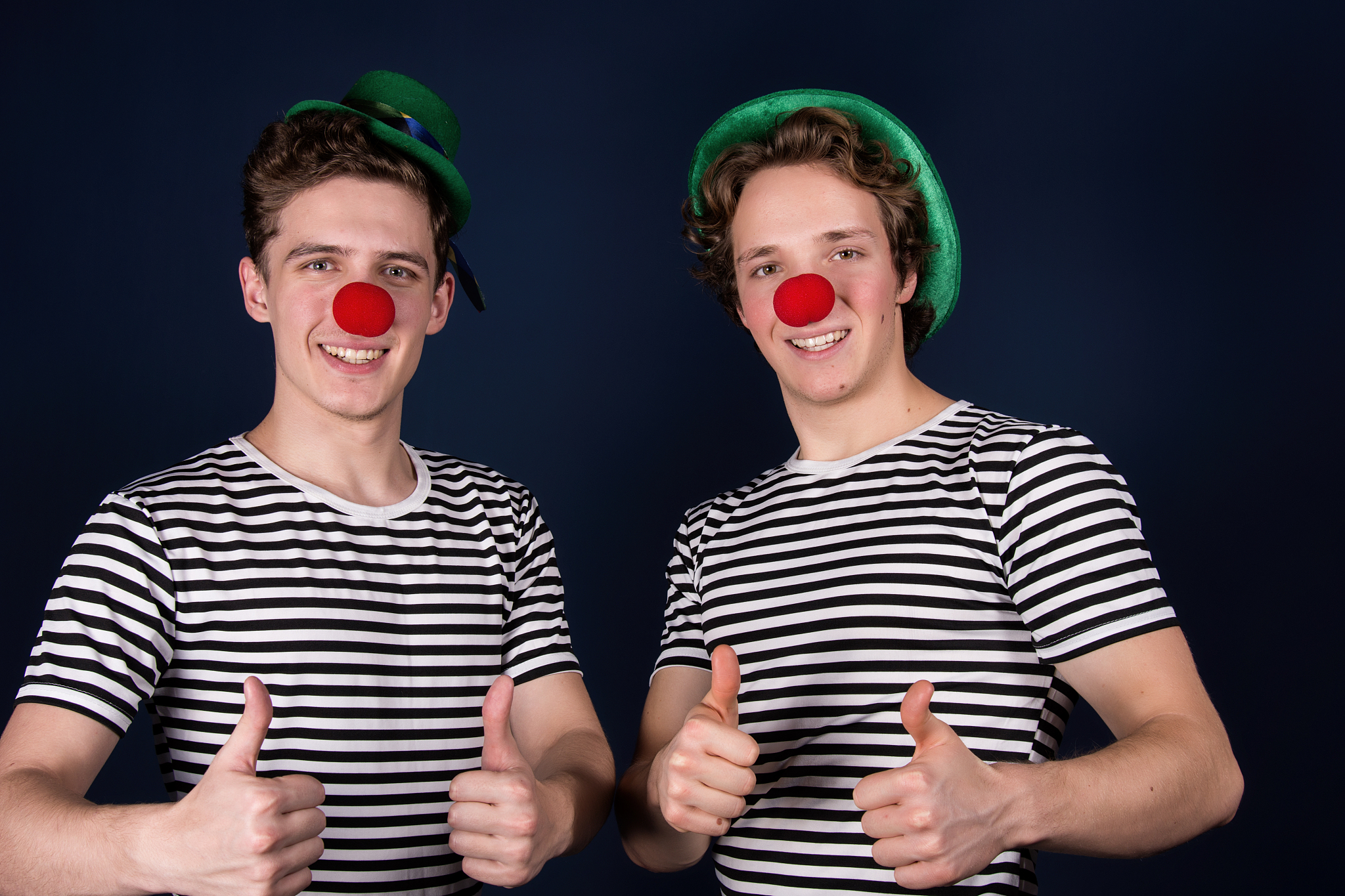 clowns and holiday. two sexy guys.