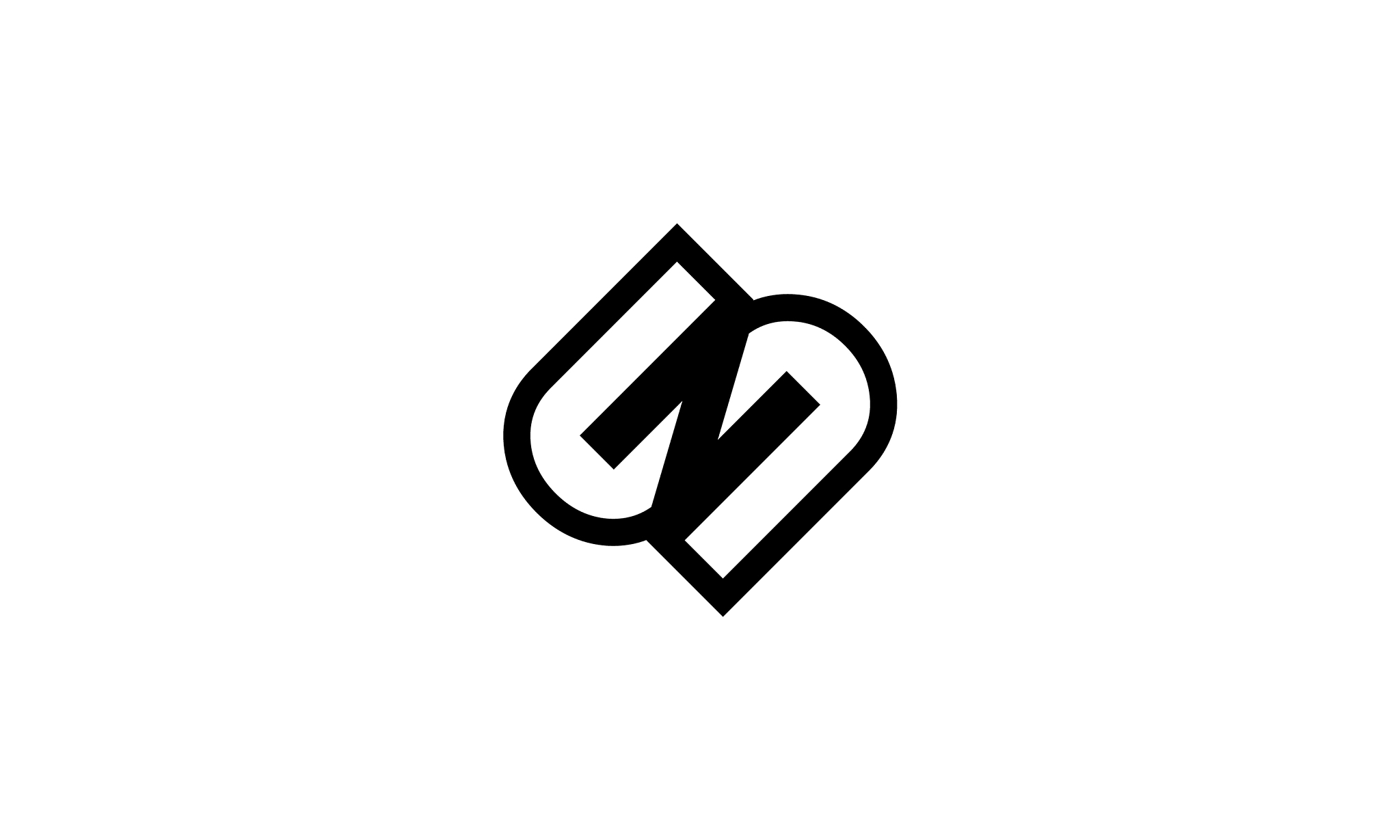 letter n with s logo design concept