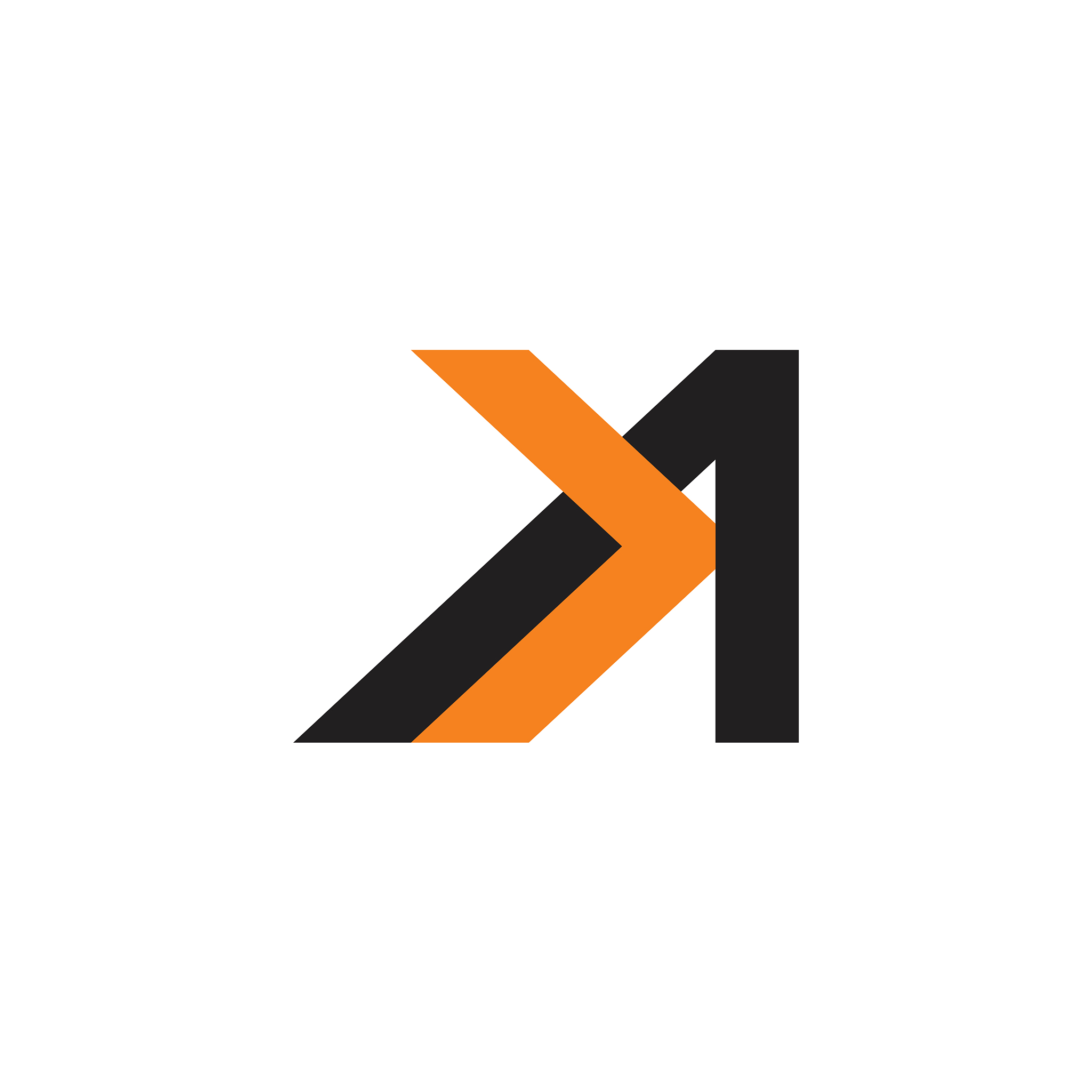 letter a arrow geometric logo