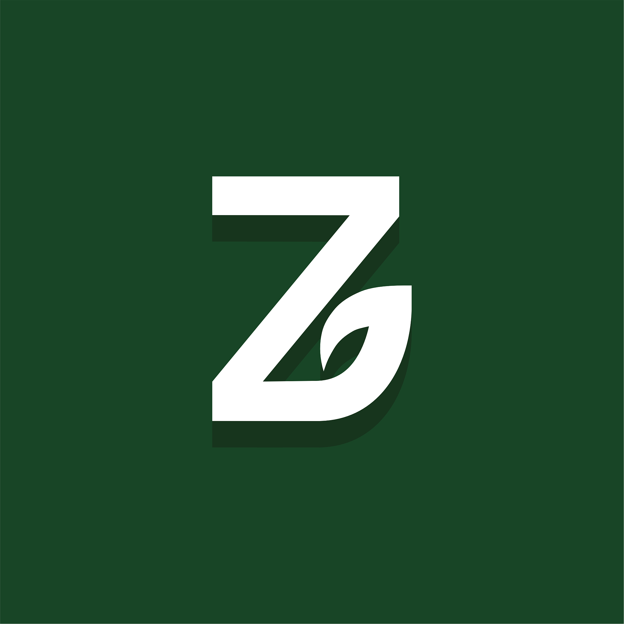 vector leaf letter design z