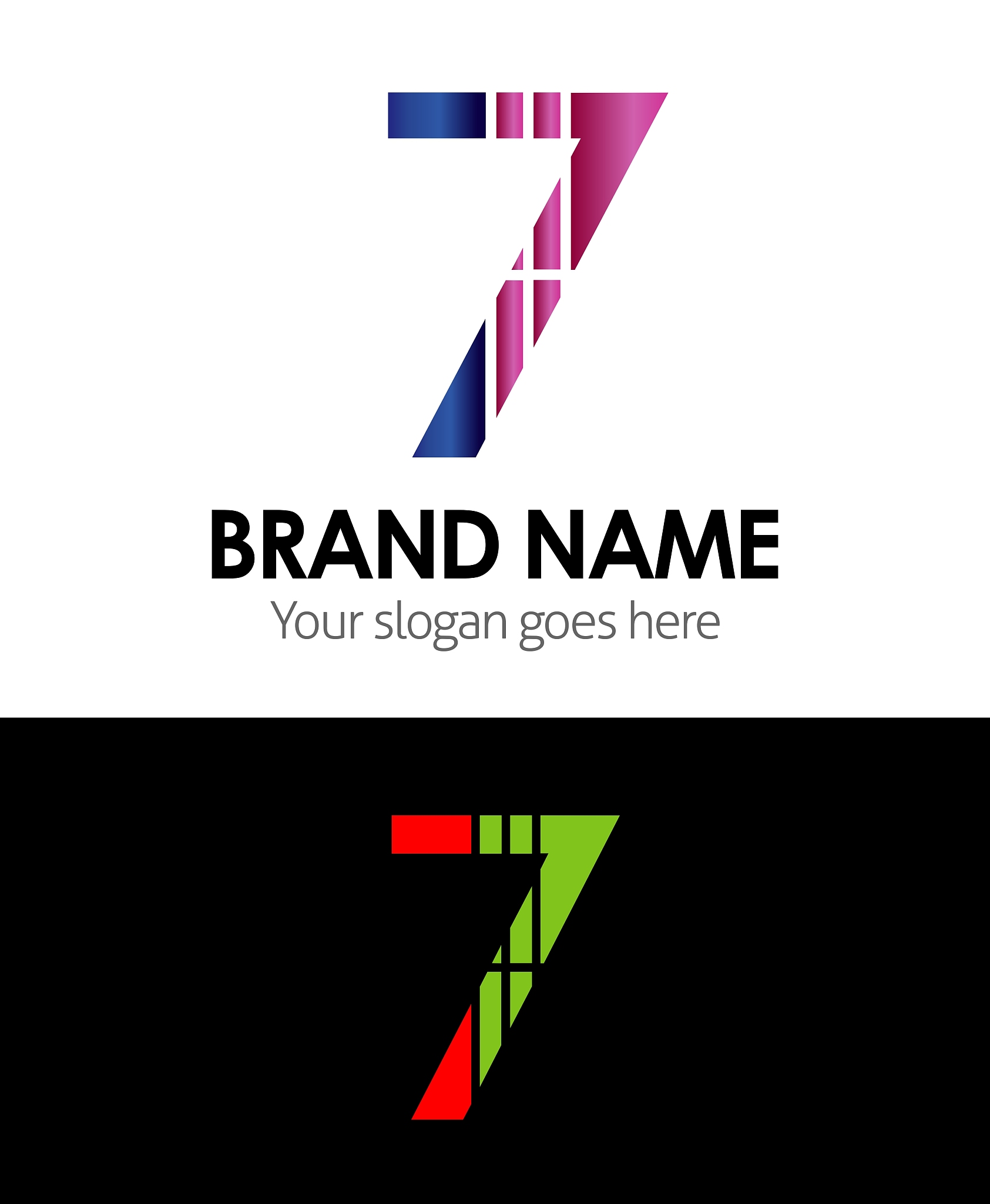 7 number logo icon
