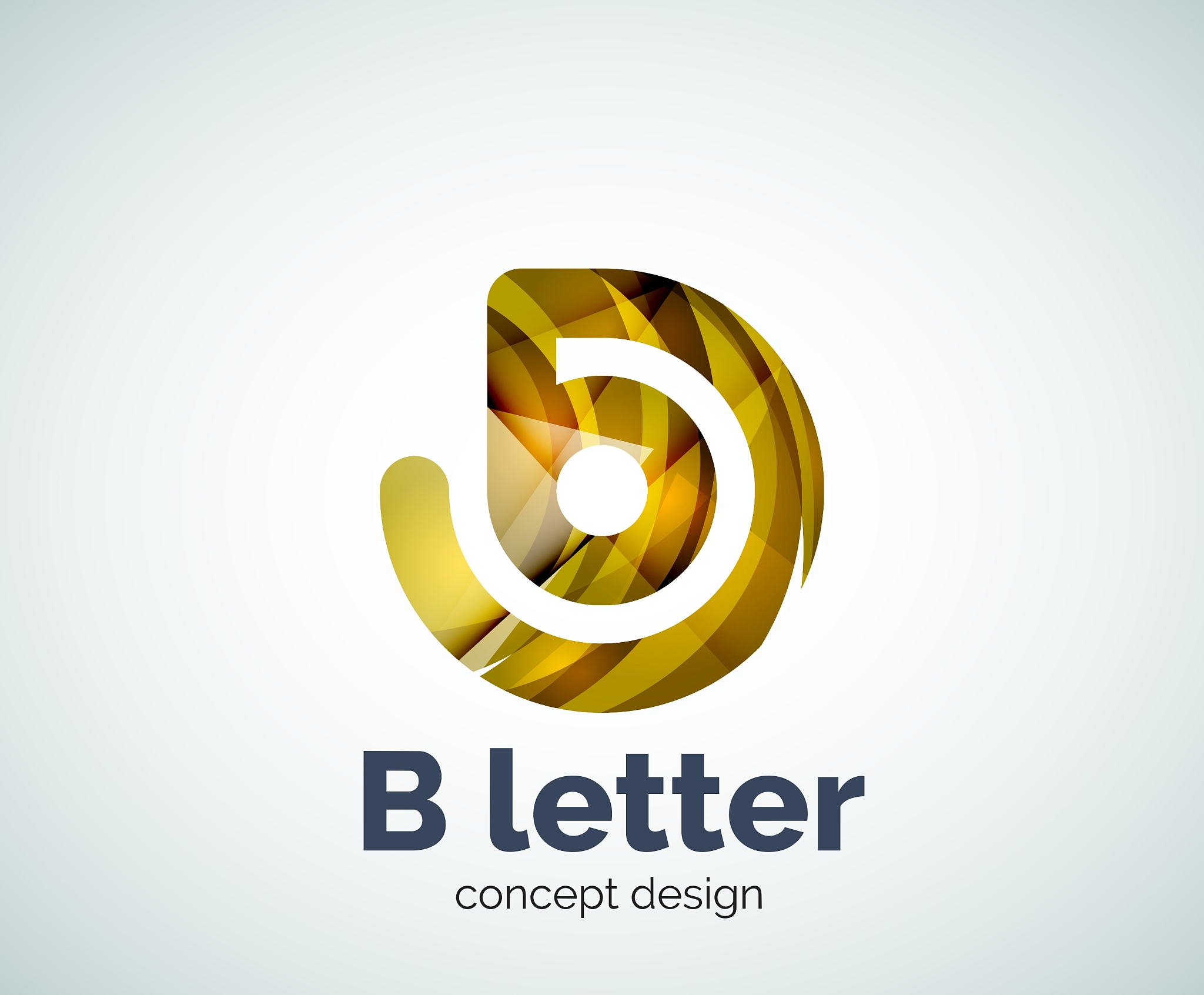 b letter concept logo template