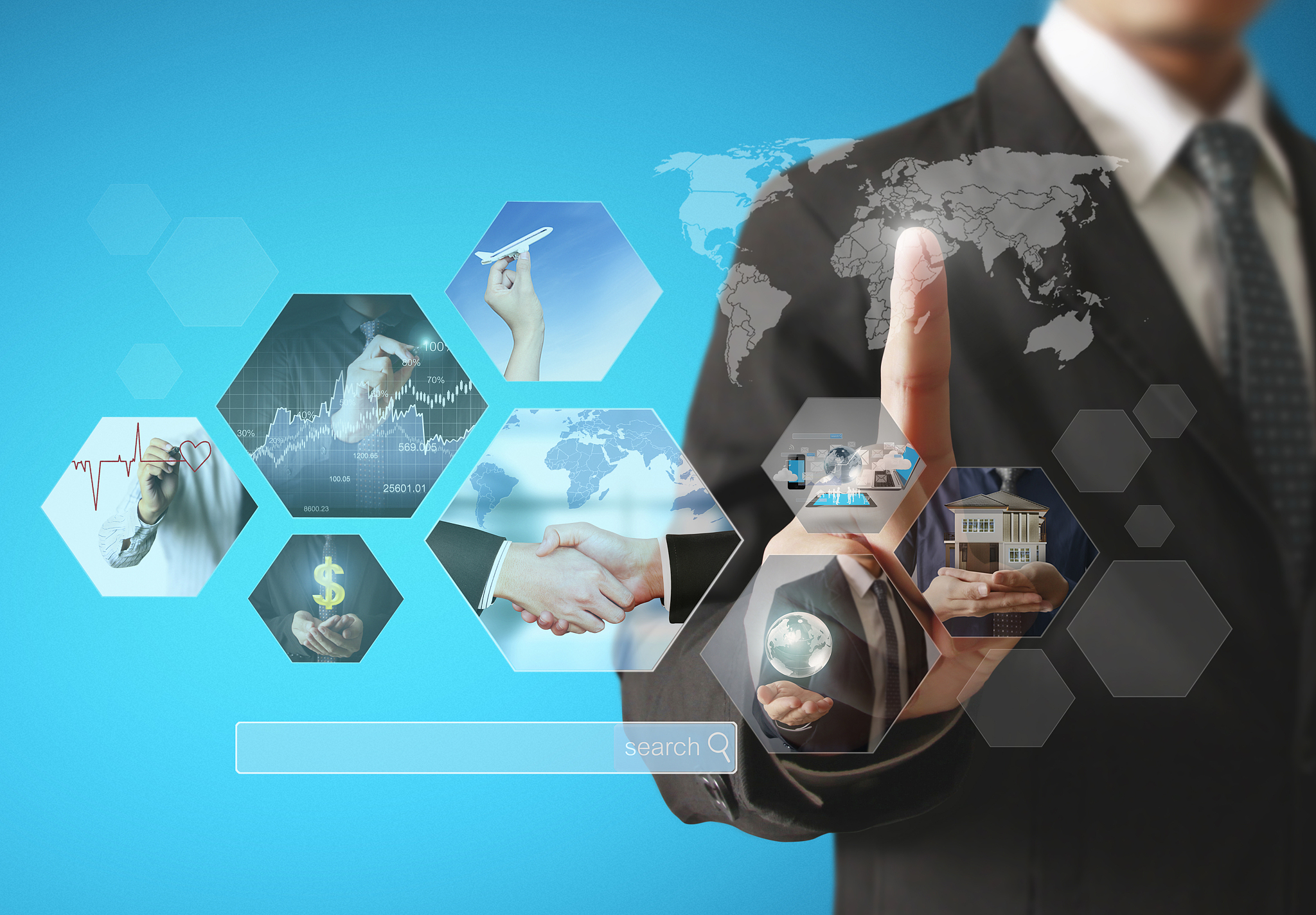 businessmen and reaching images streaming