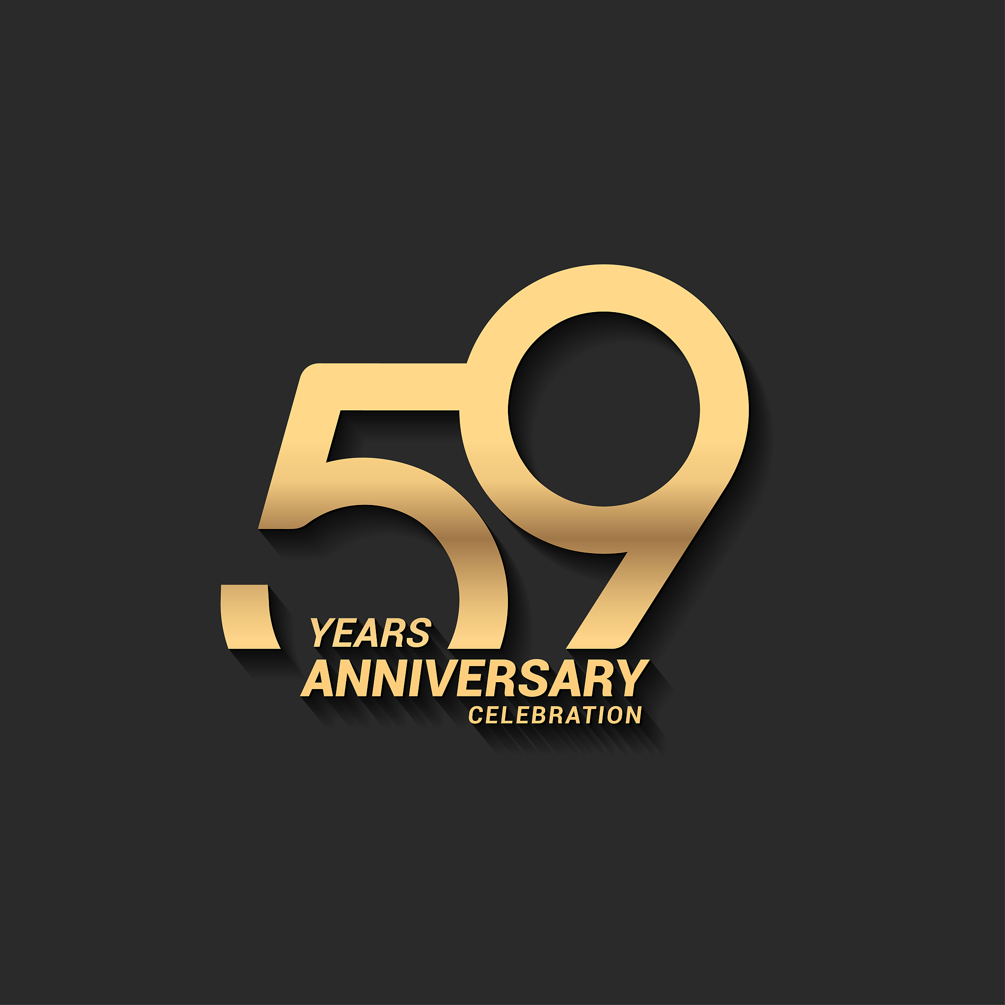 59th golden anniversary celebration emblem design for company pr