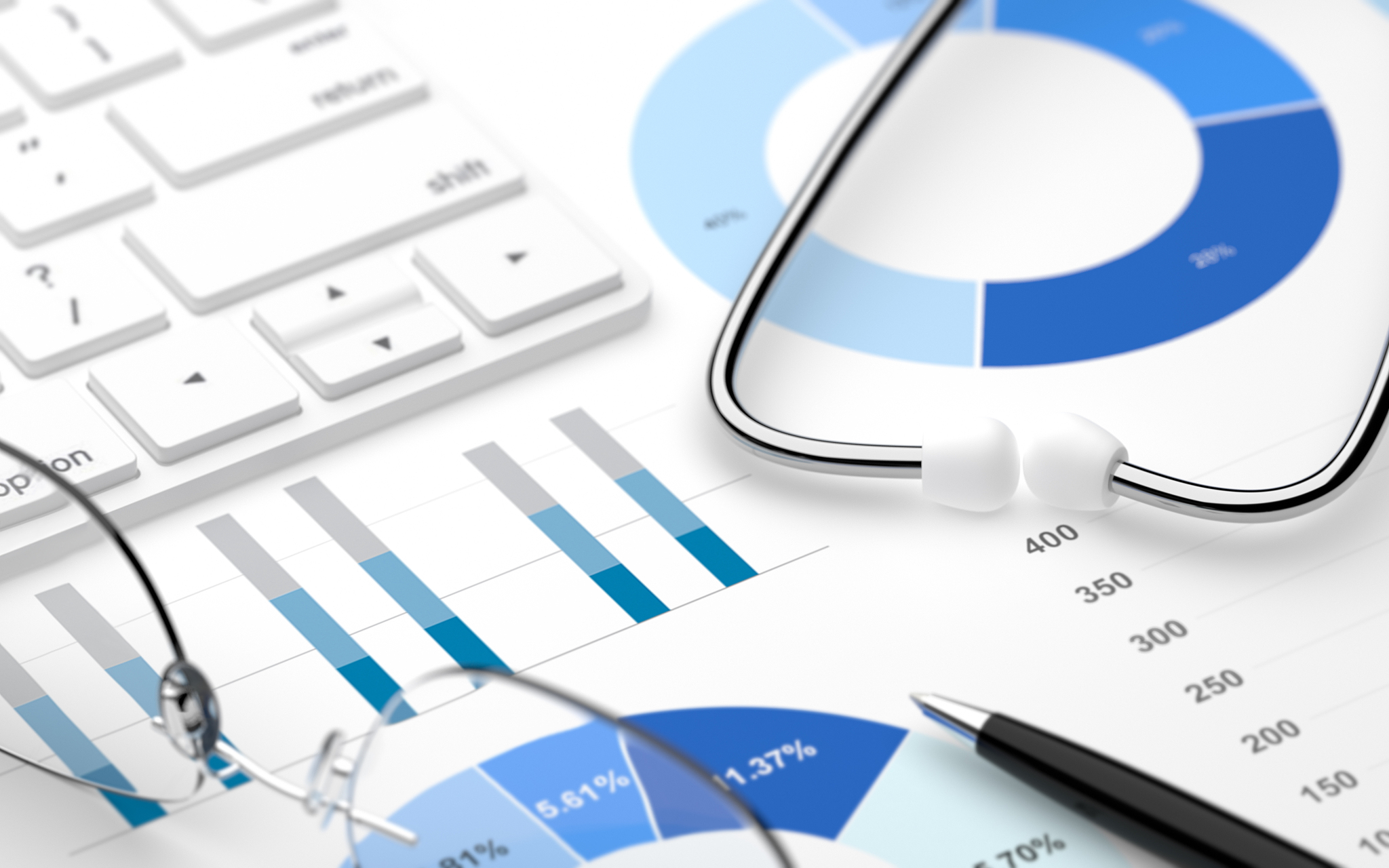healthcare finance account report chart value