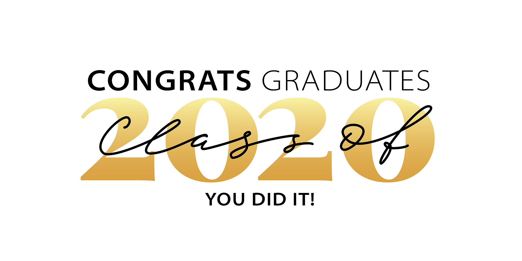 class of 2020. congrats graduates. modern calligraphy. lettering