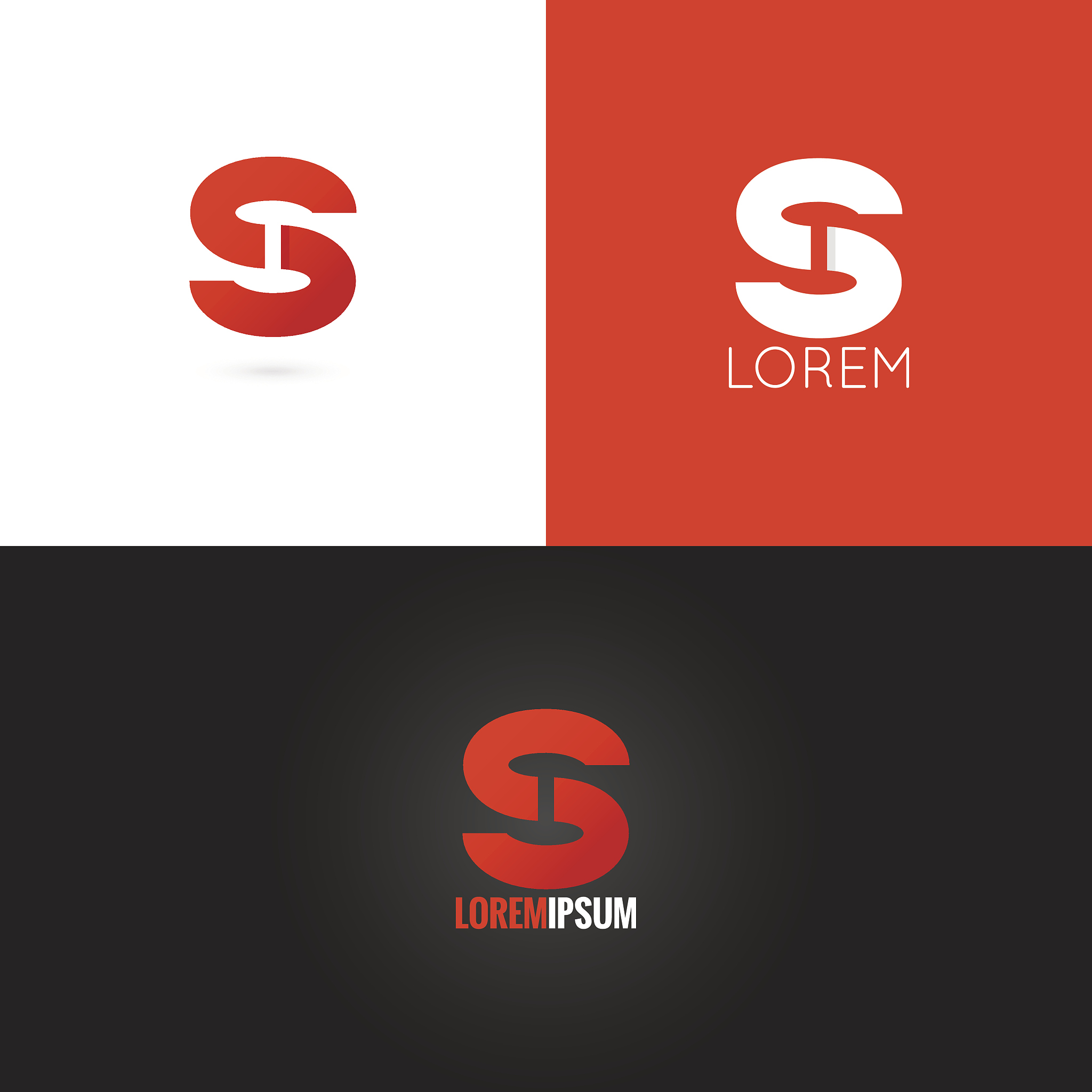 letter s logo design icon set background