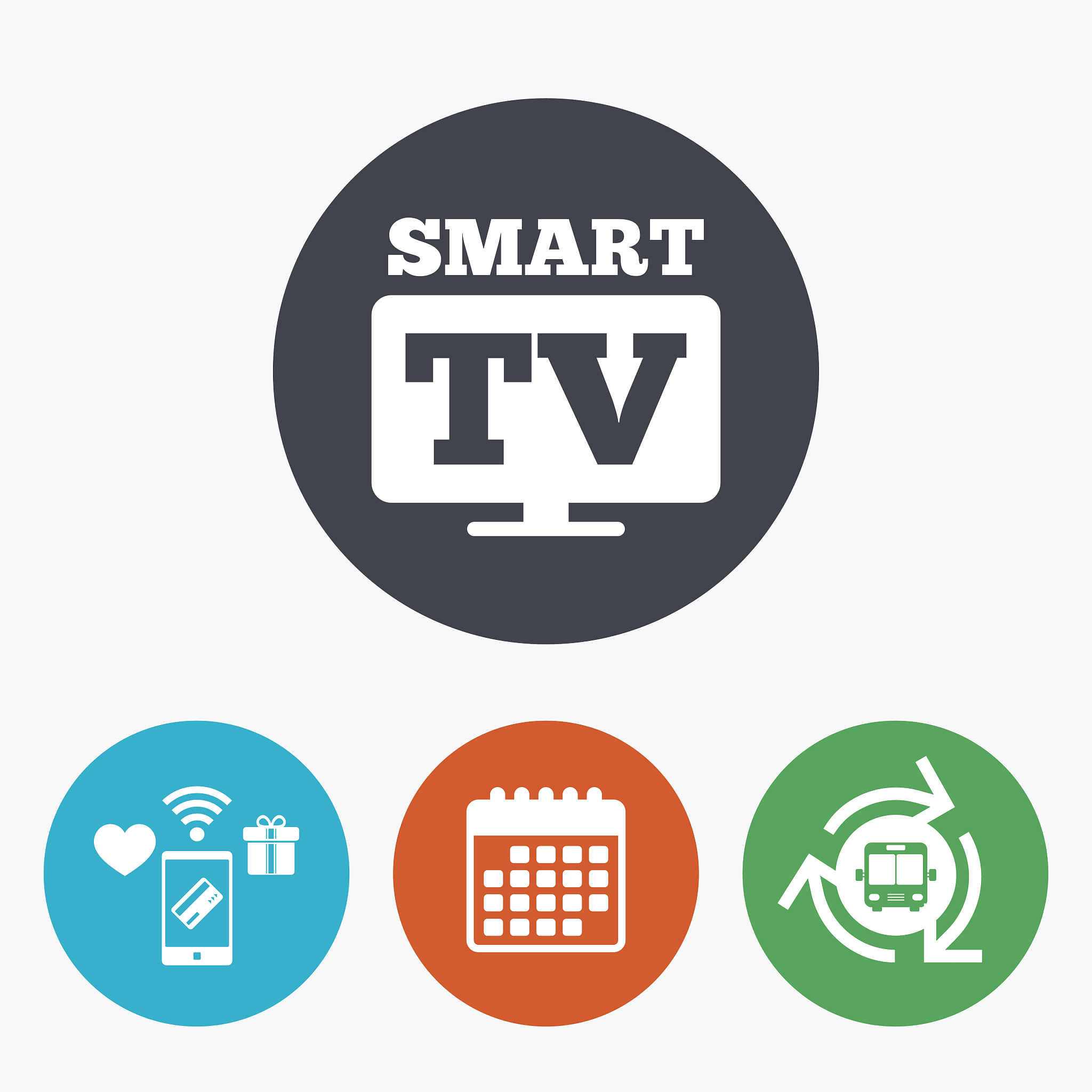 widescreen smart tv sign icon. television set.