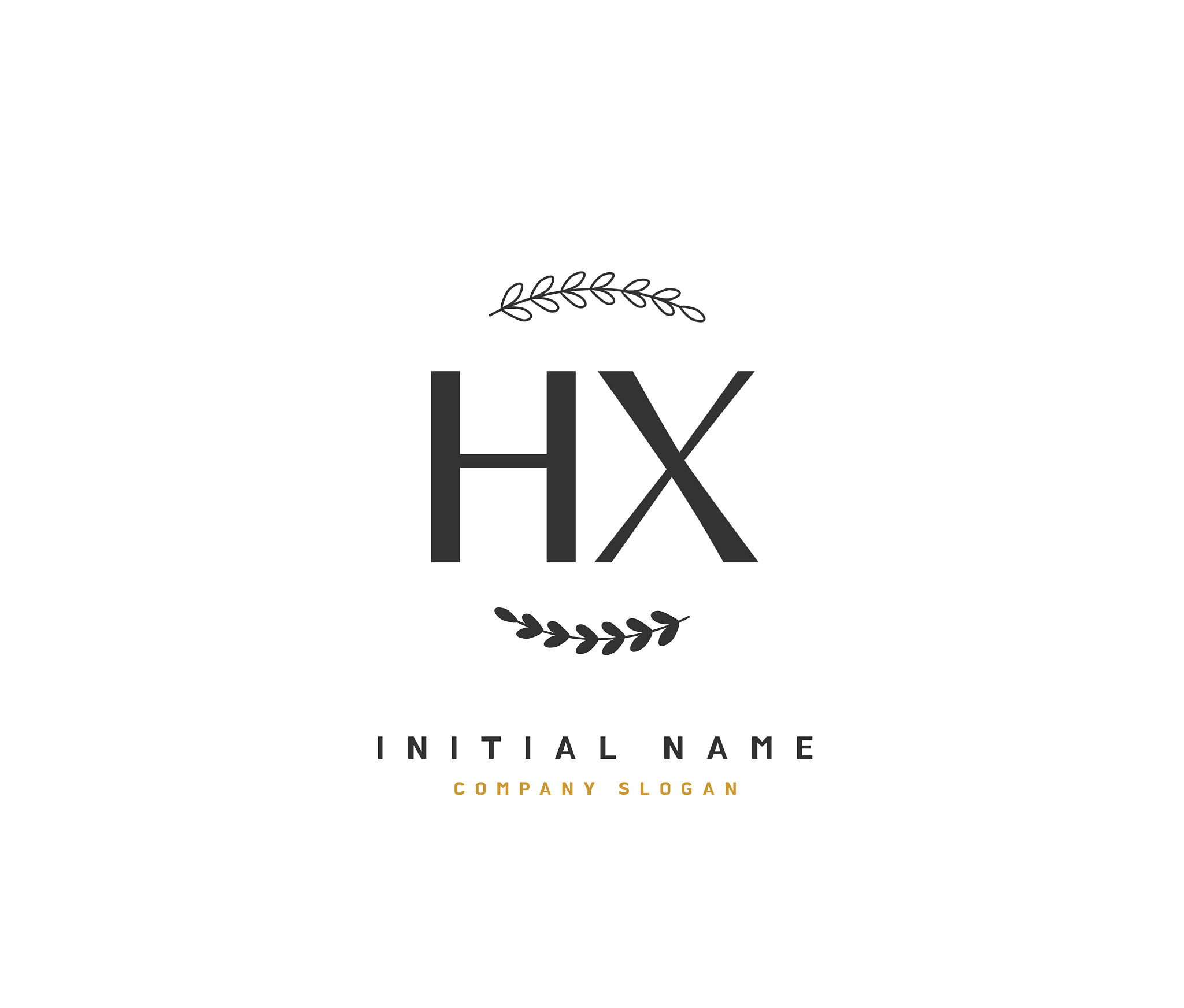 h x beauty initial logo handwriting logo of