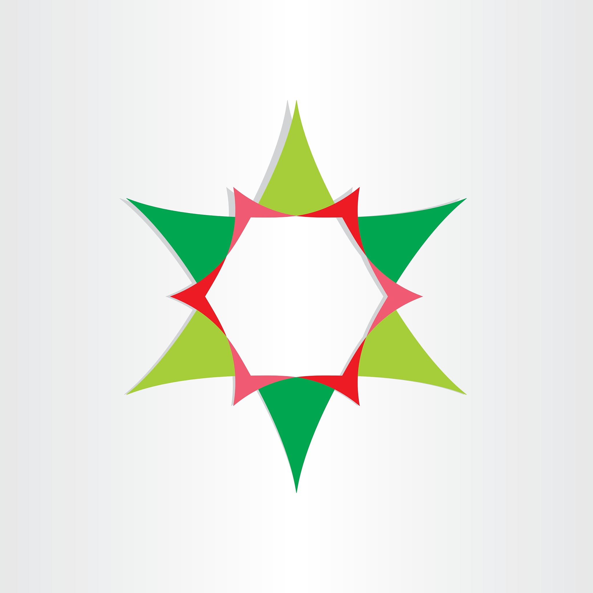 green star with text box design element