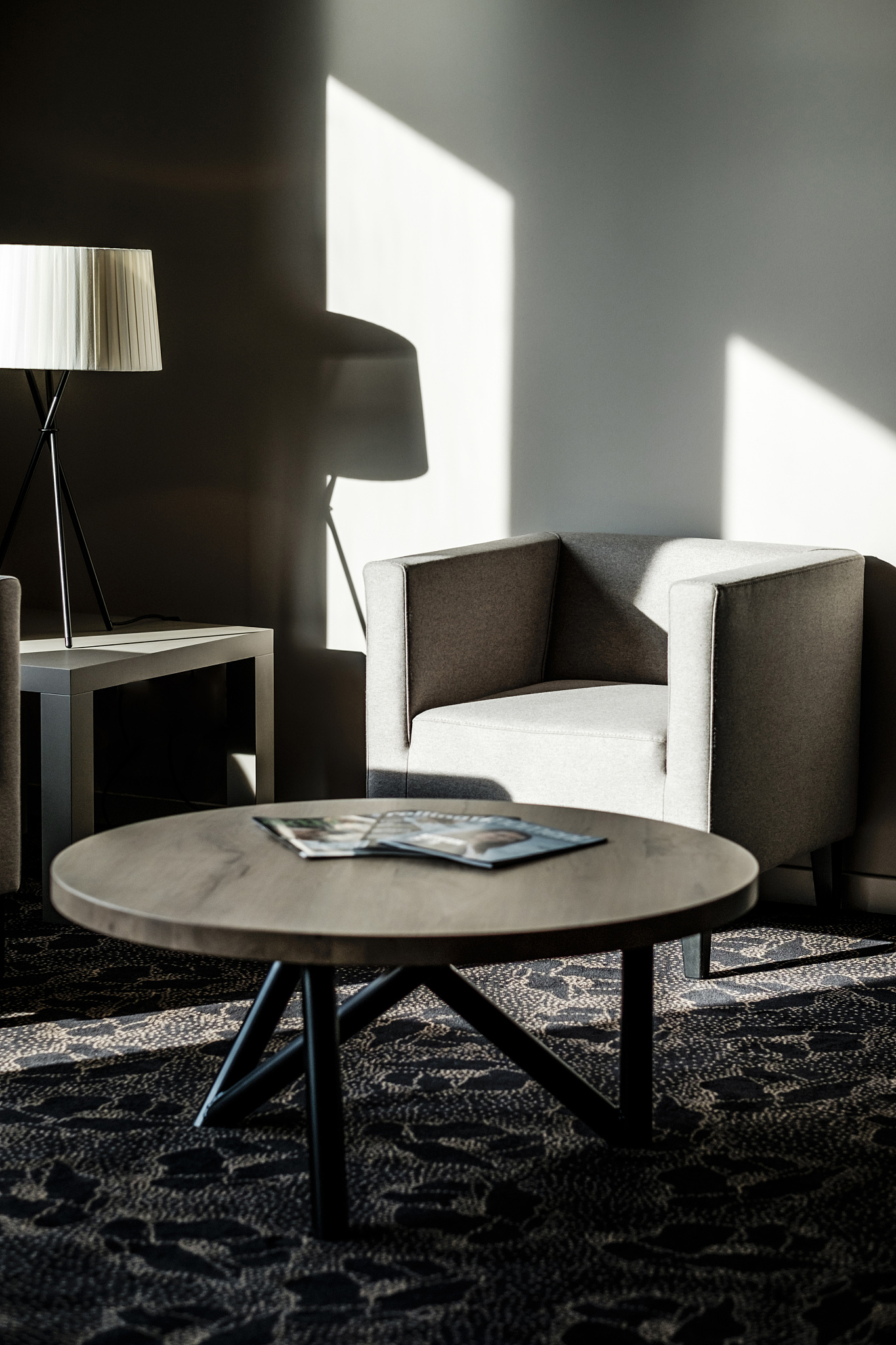 furniture in a modern hotel lobby