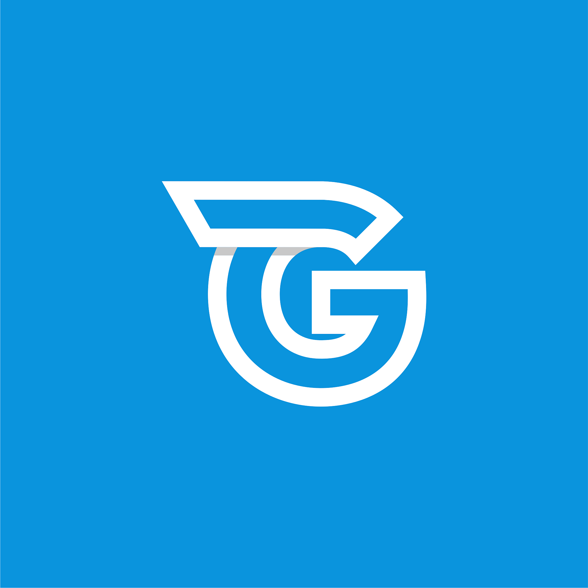 vector logo letter g white wing