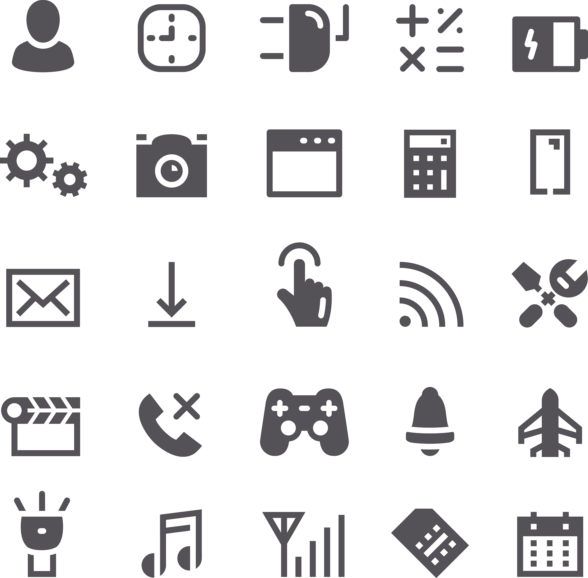 smartphone web icons