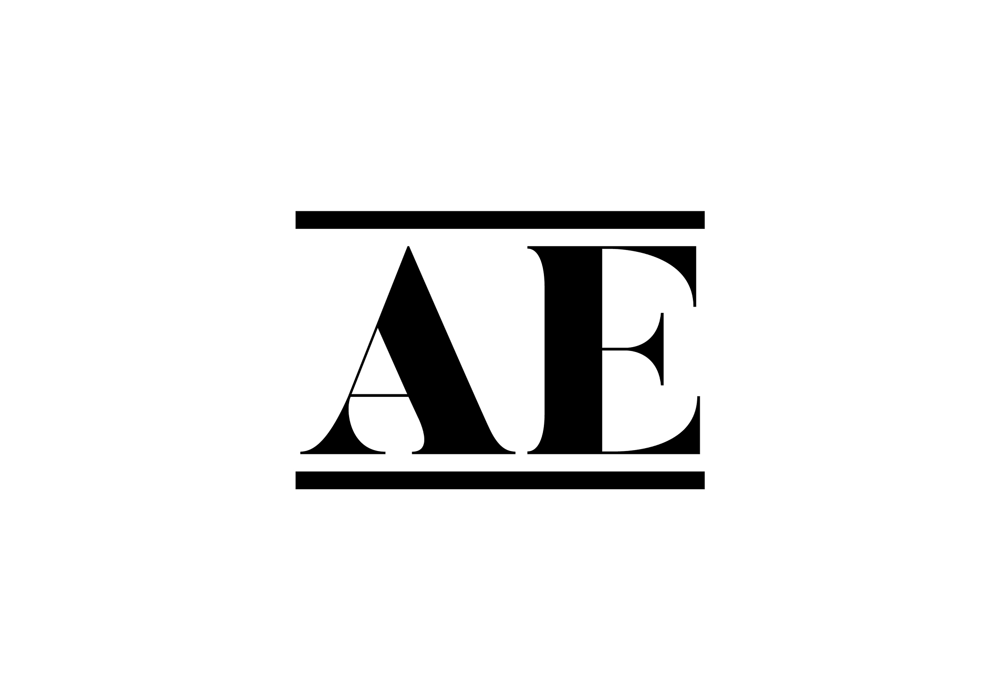 initial monogram letter a e logo design template
