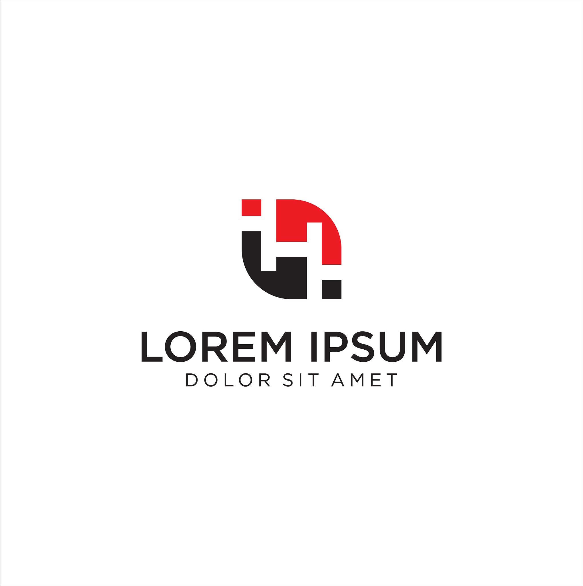 letter h logo icon design template