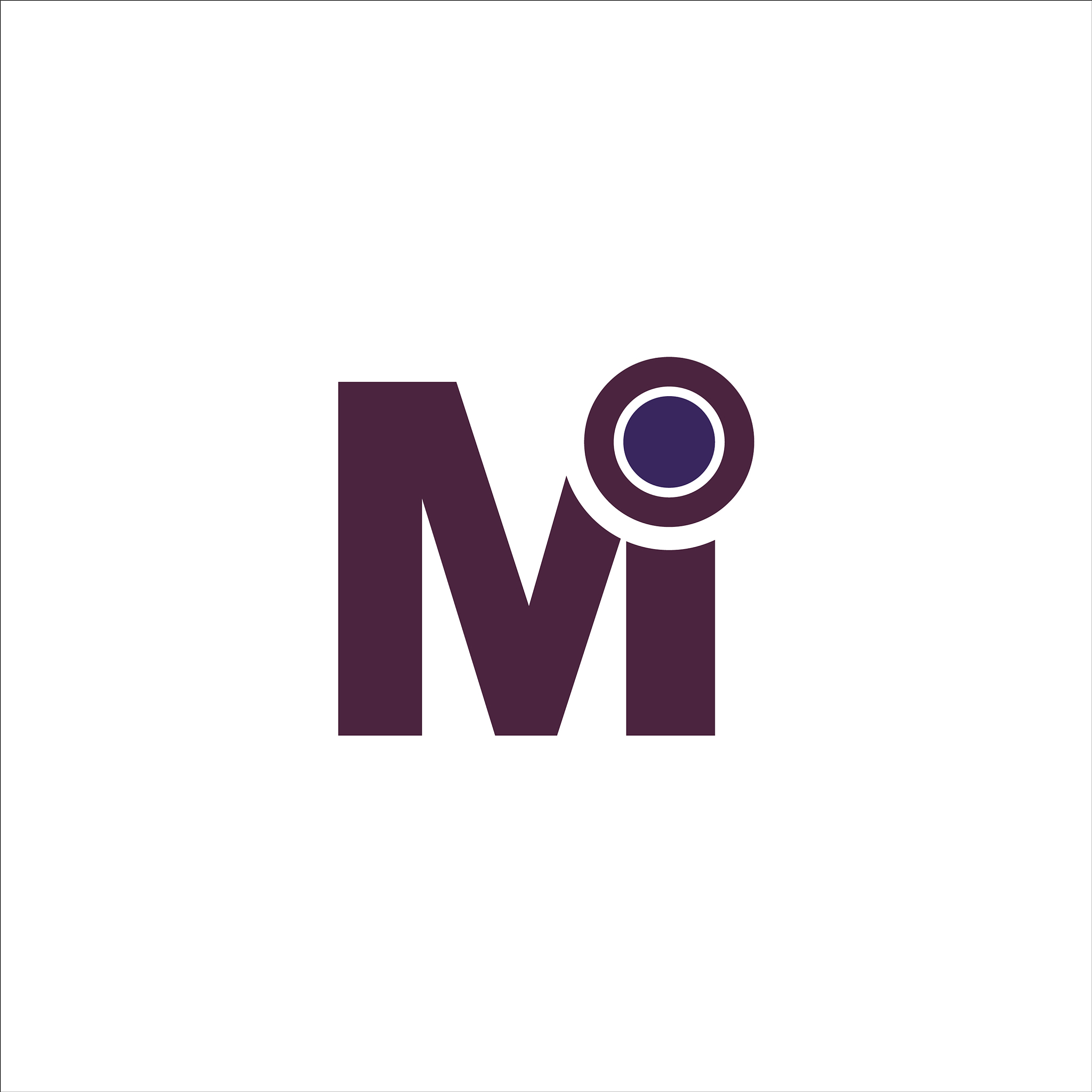 initial letter mi or im logo design template