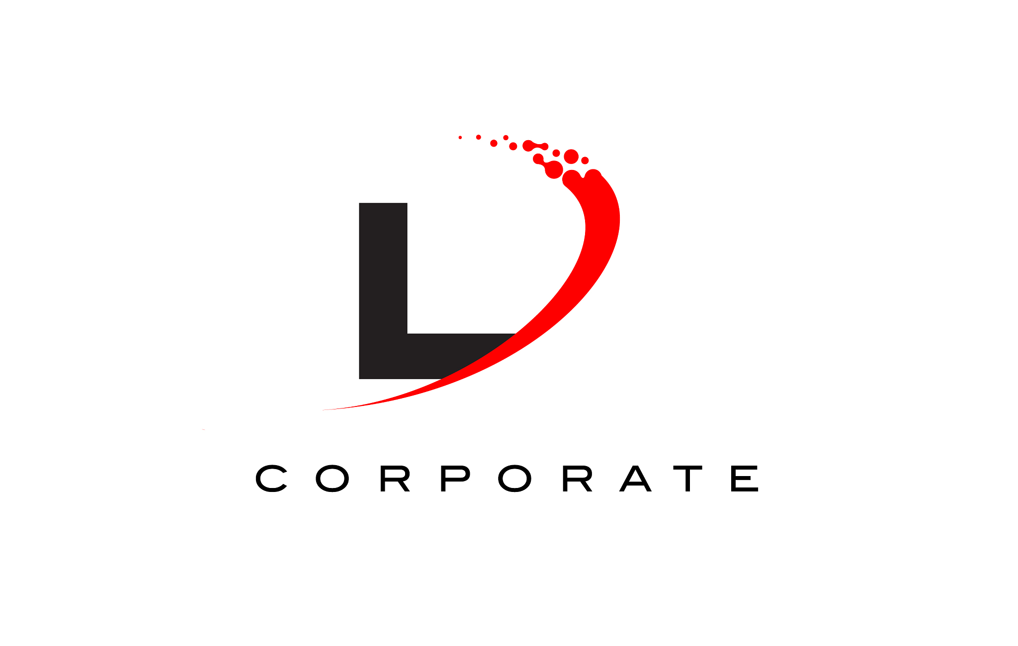 l modern letter logo design with swoosh