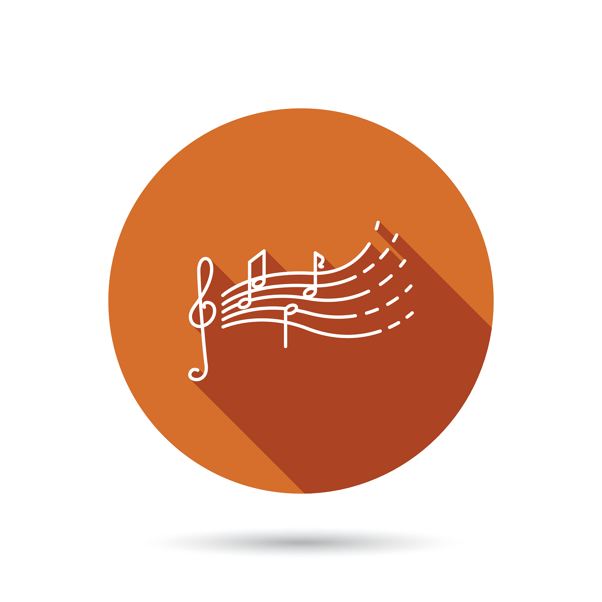 songs for kids icon. musical notes, melody sign.