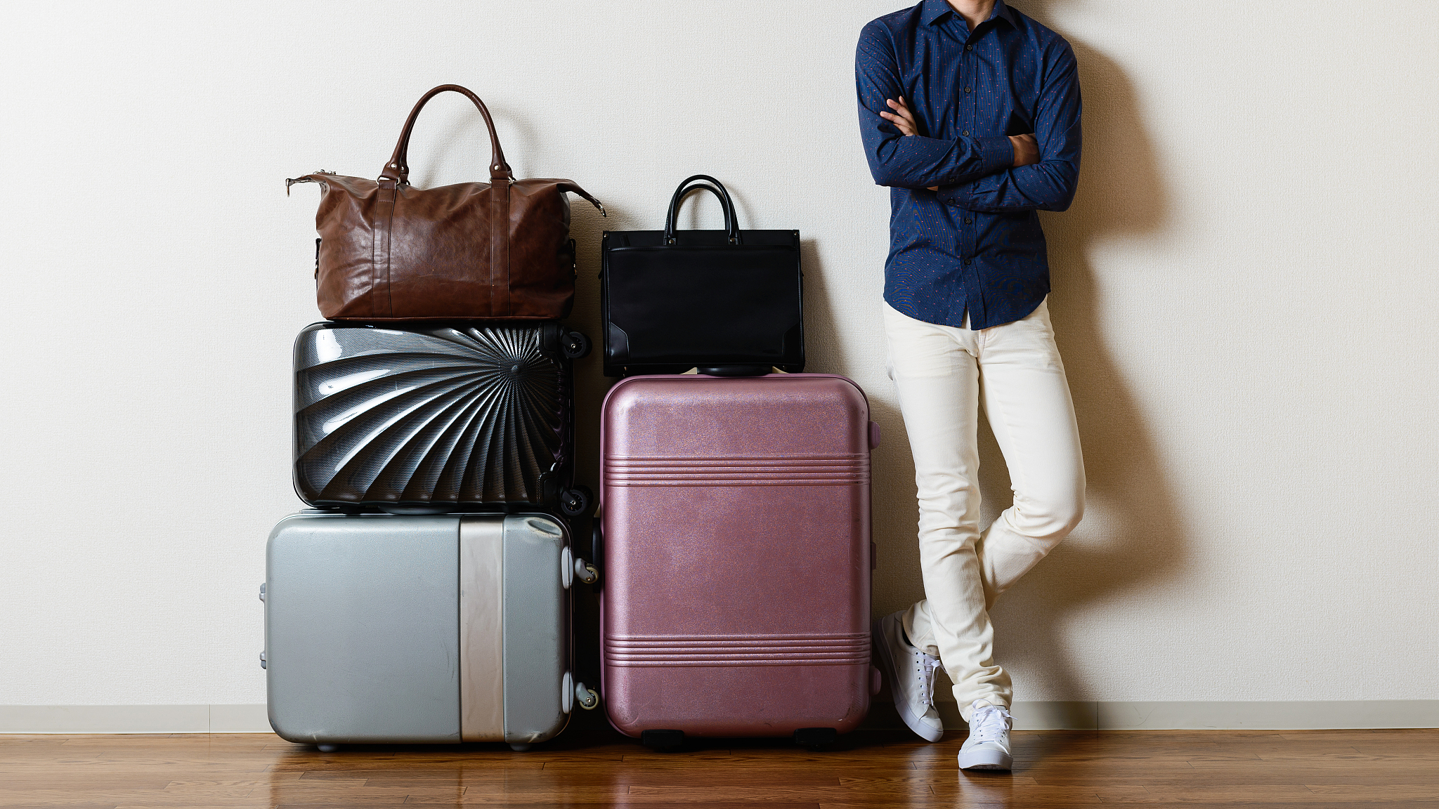 travel bag and man