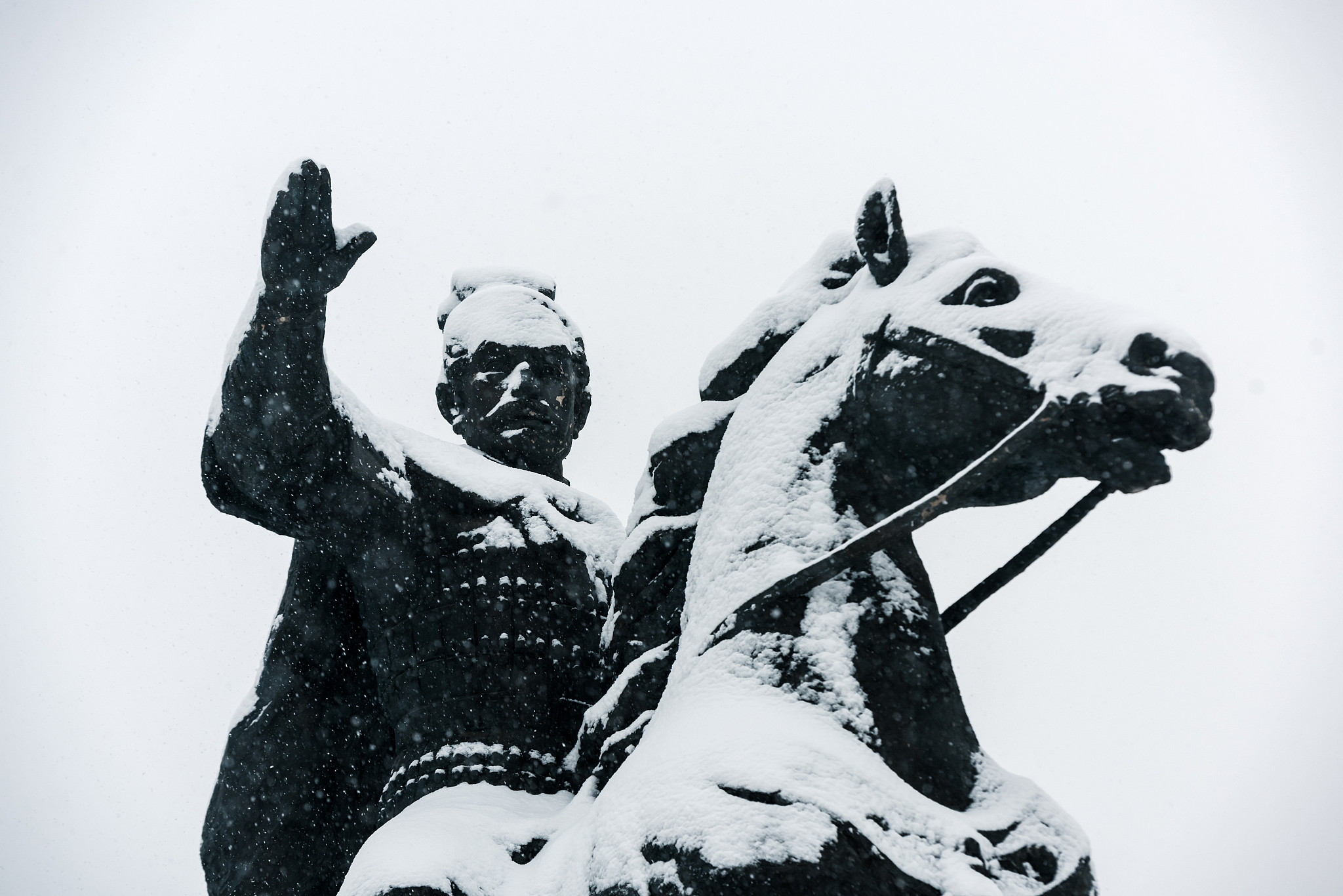 雪中的汉光武帝刘秀