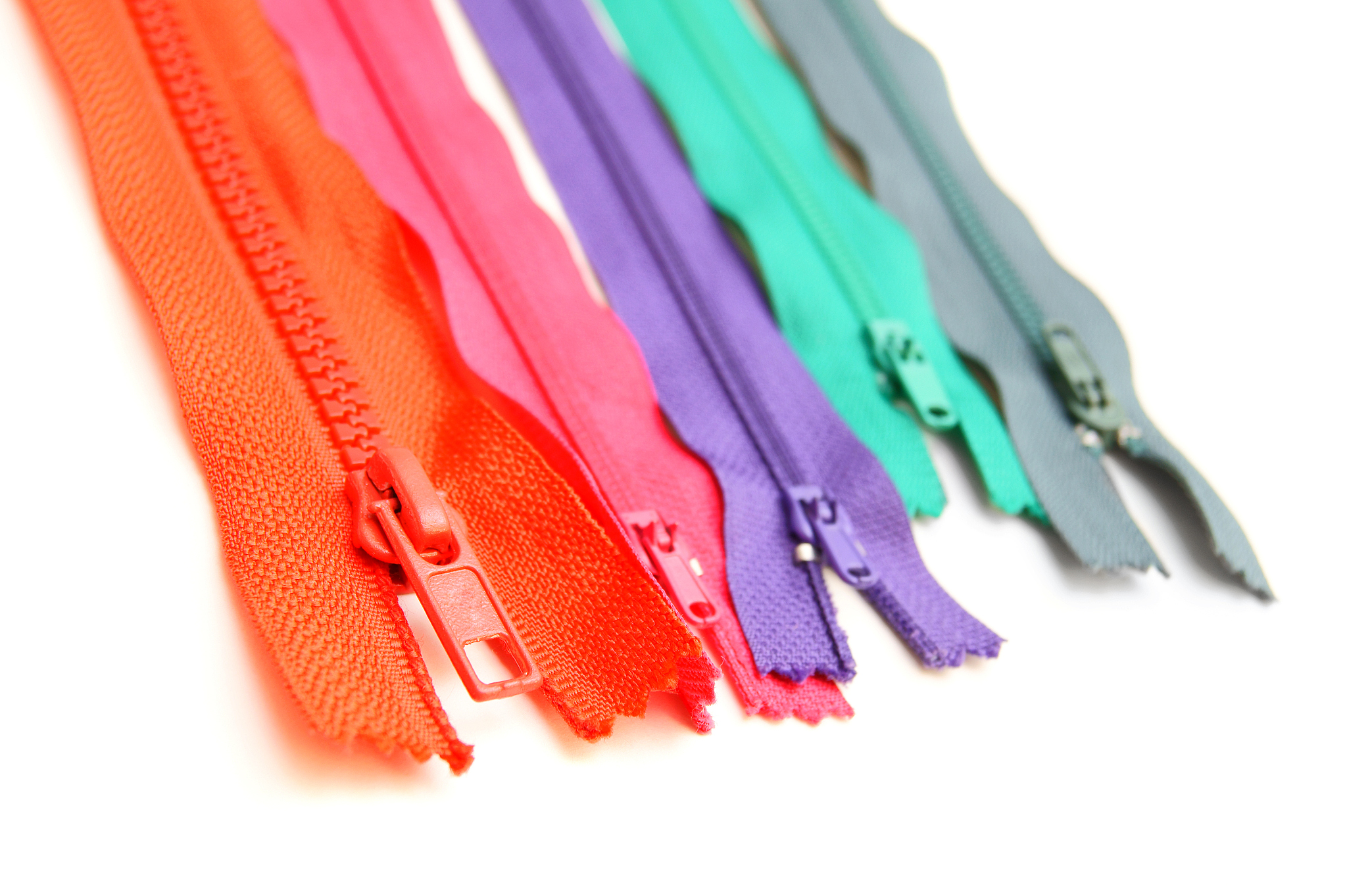 zipper lock. on a white background.