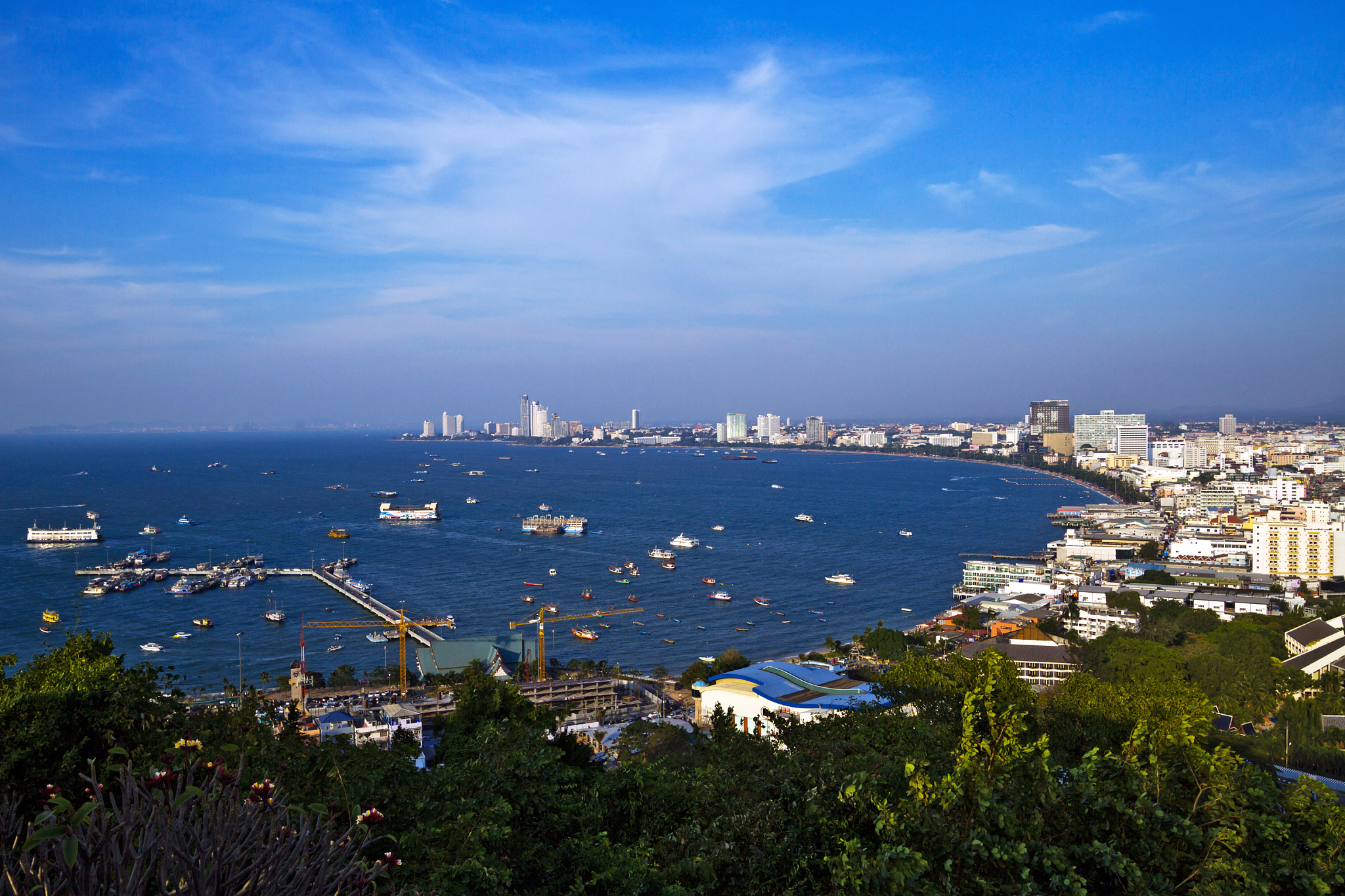 beautiful beach and tropical sea,  pattaya, in thailand.