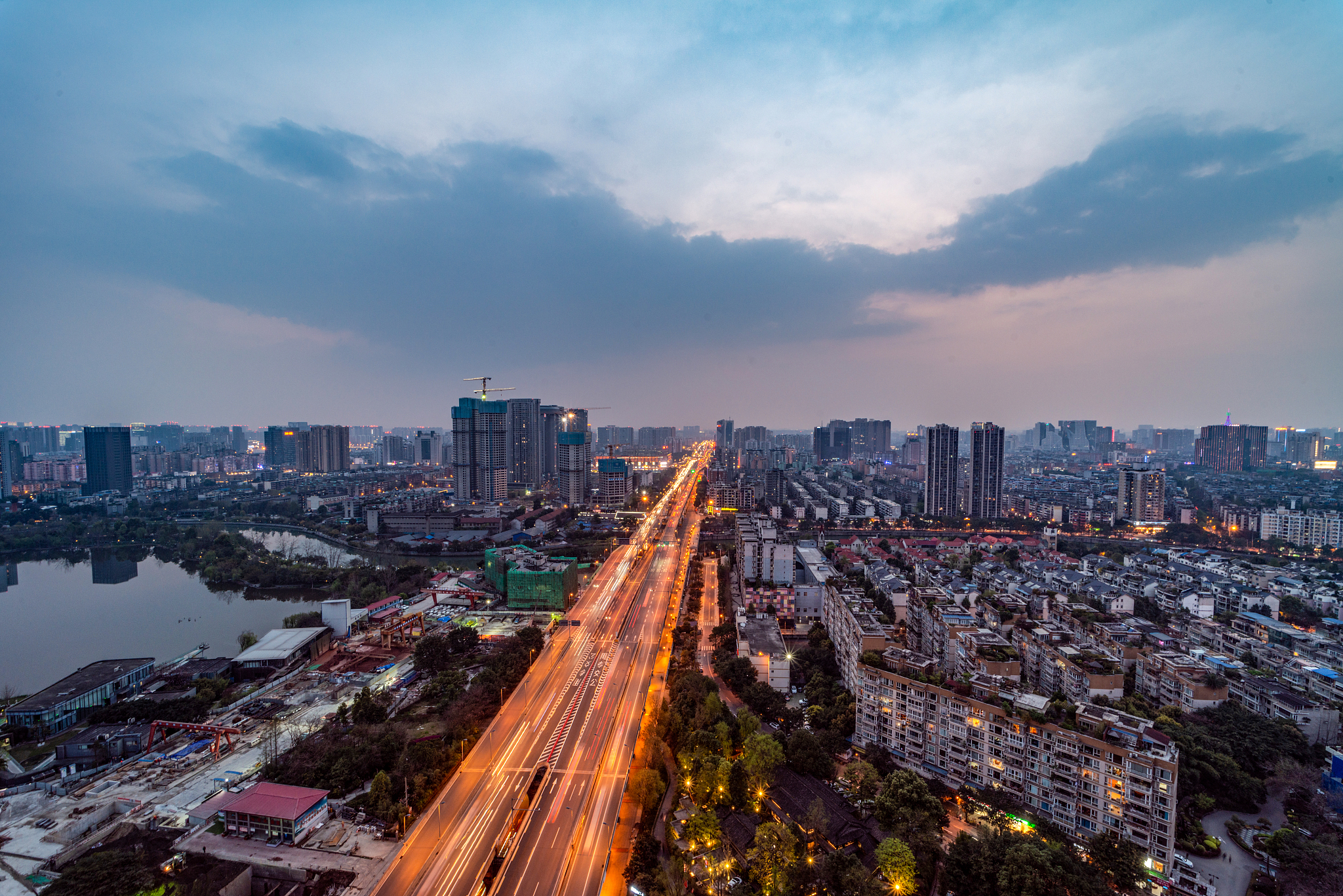 成都二环路城市夜景
