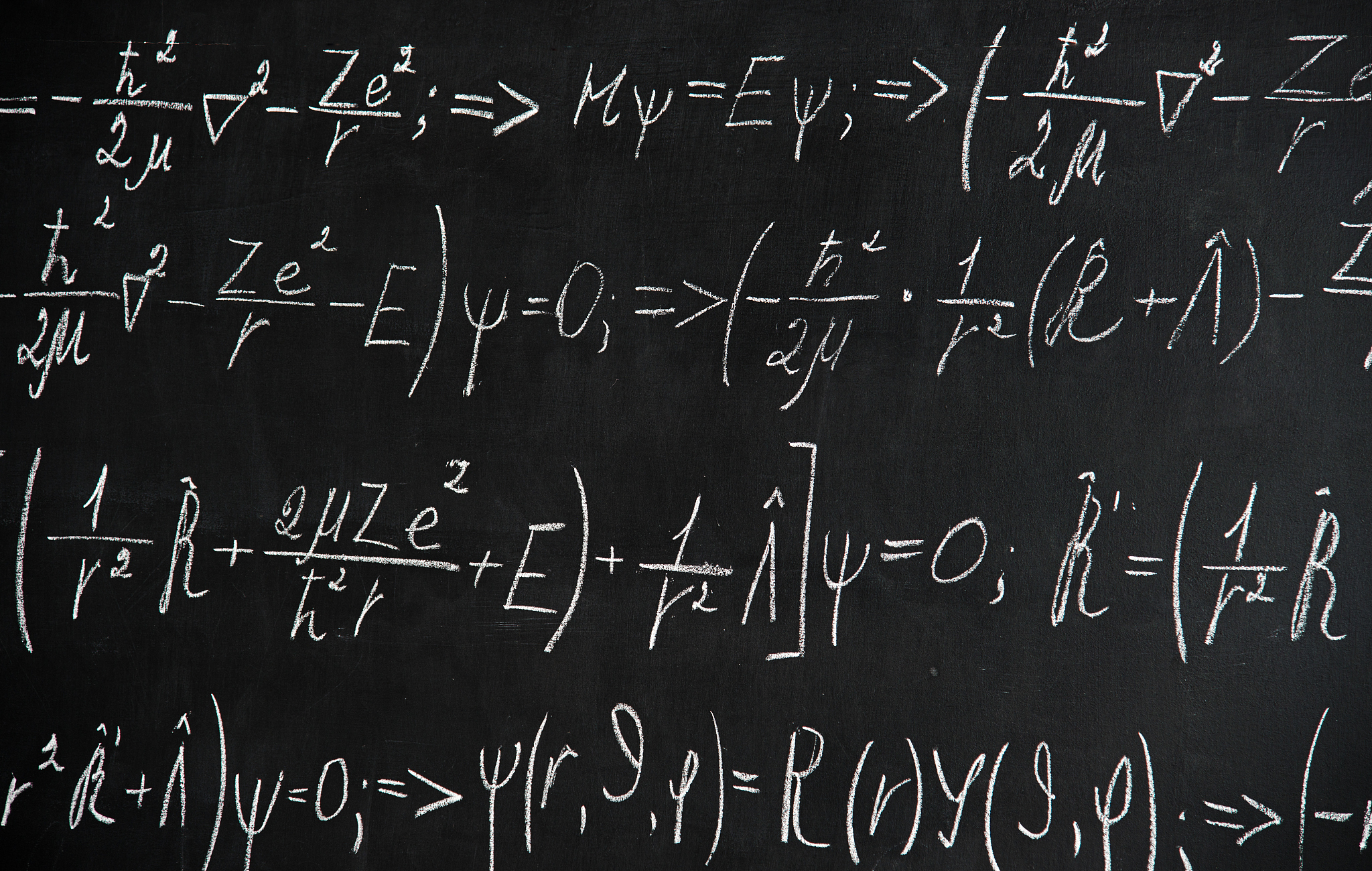 equations on blackboard