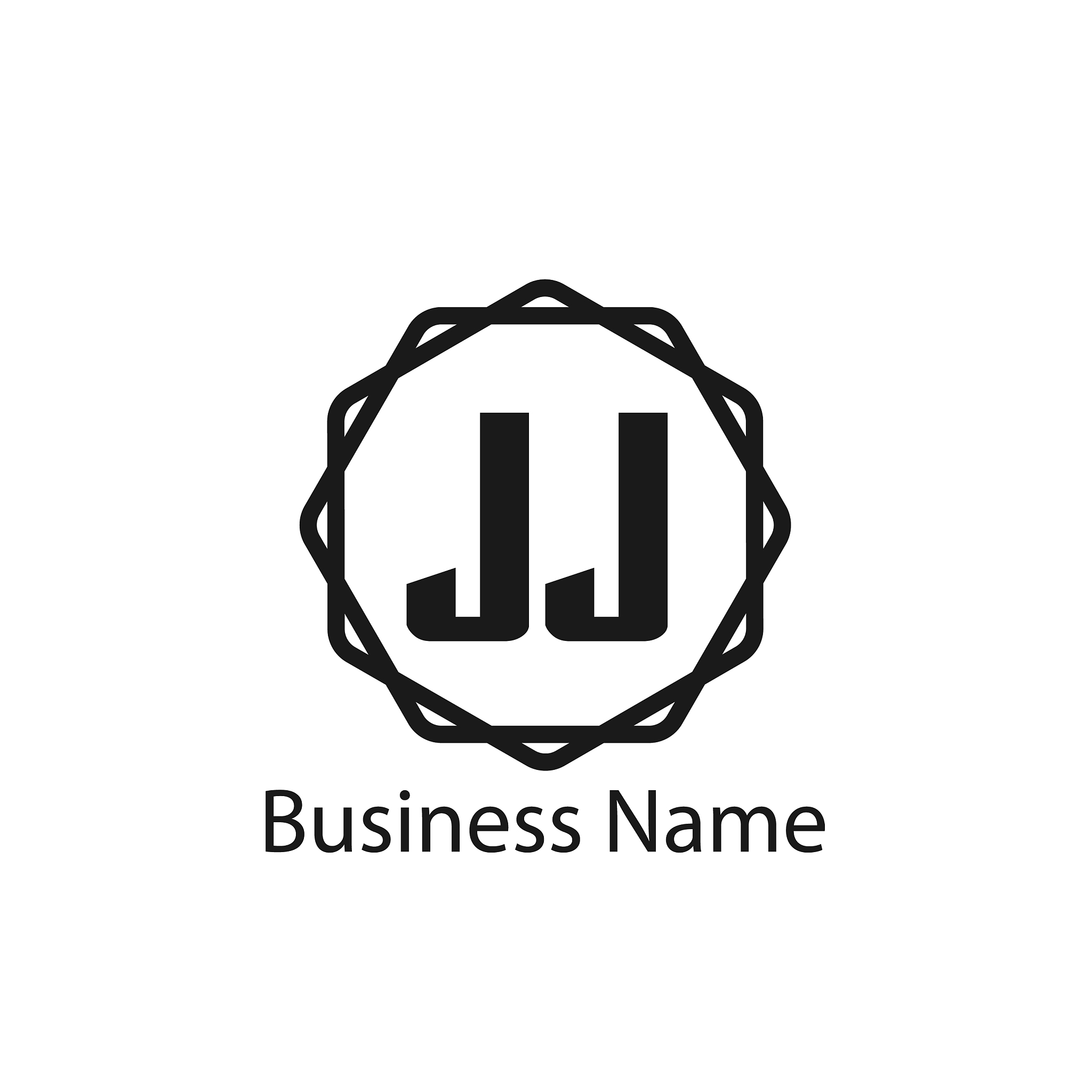 initial letter jj logo template design