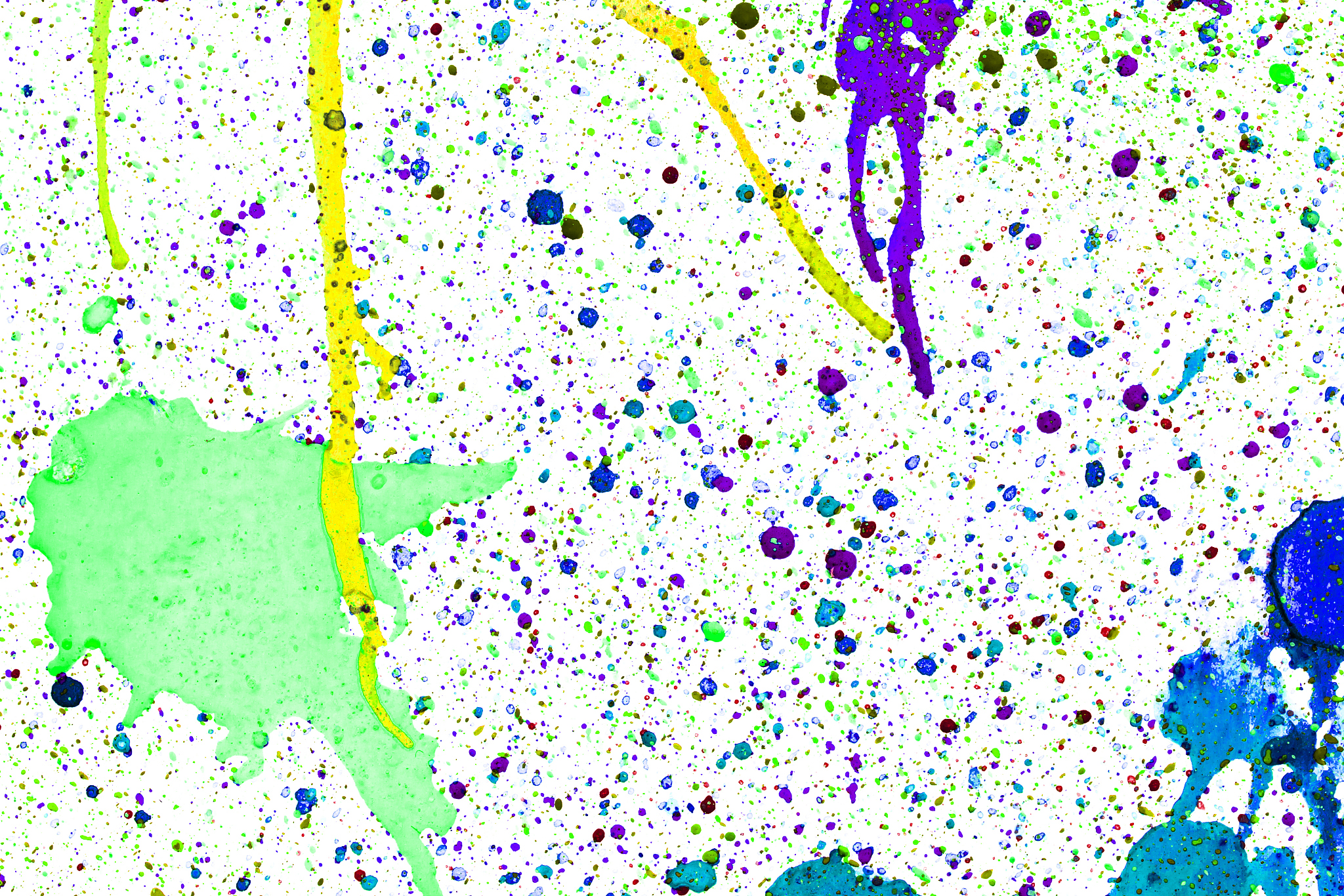 colorful of watercolor spray and splash on white background