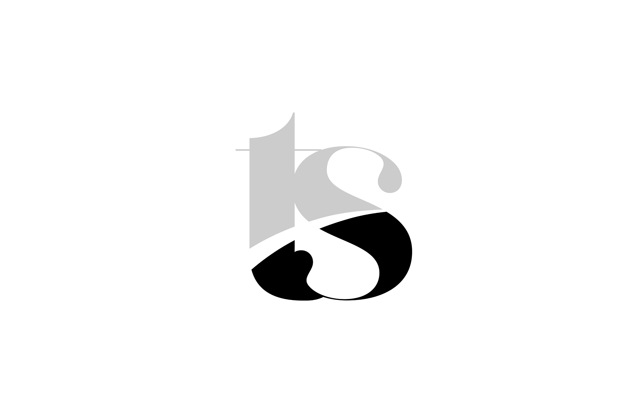 alphabet letter ts t s black and white logo icon