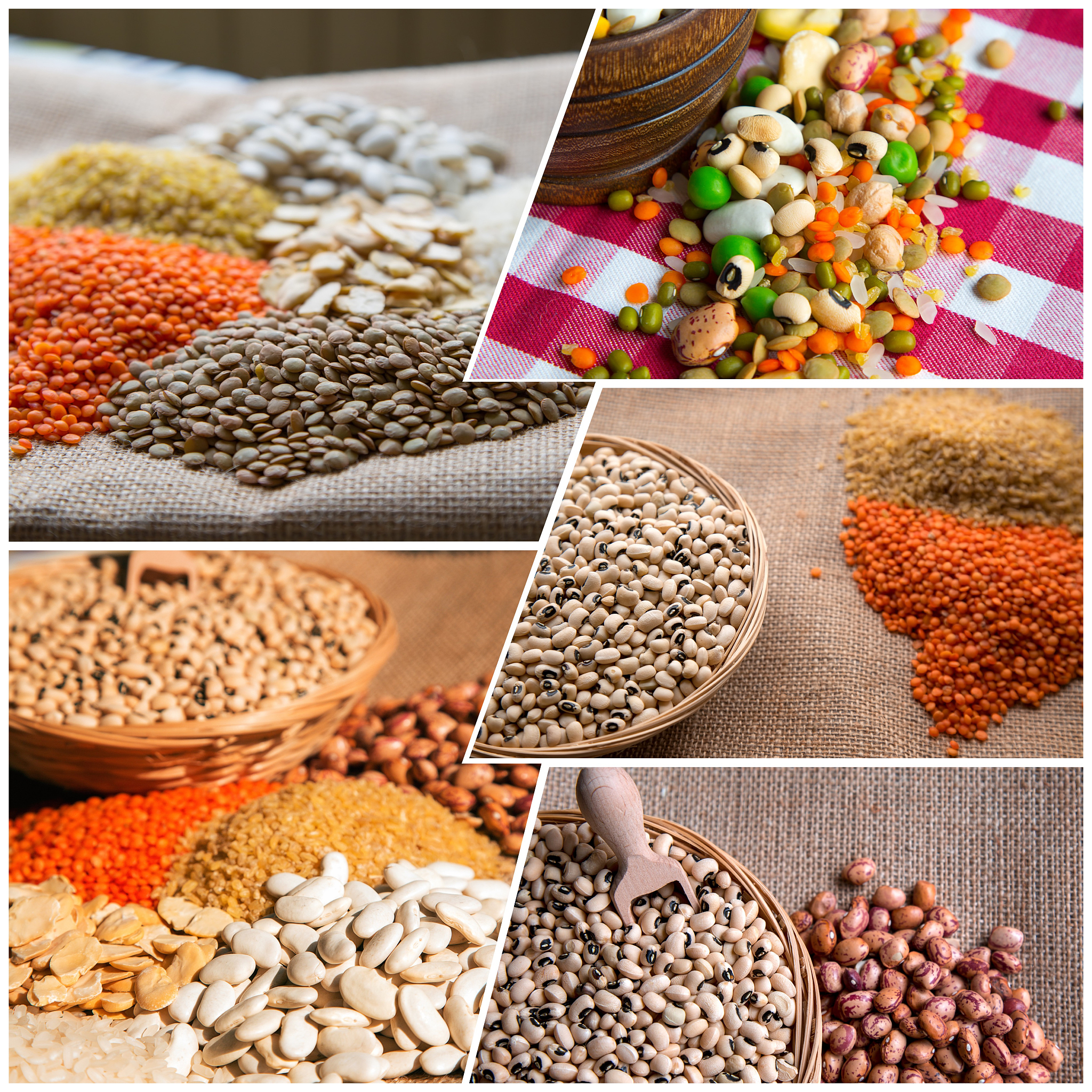 legumes natural raw mix food collage