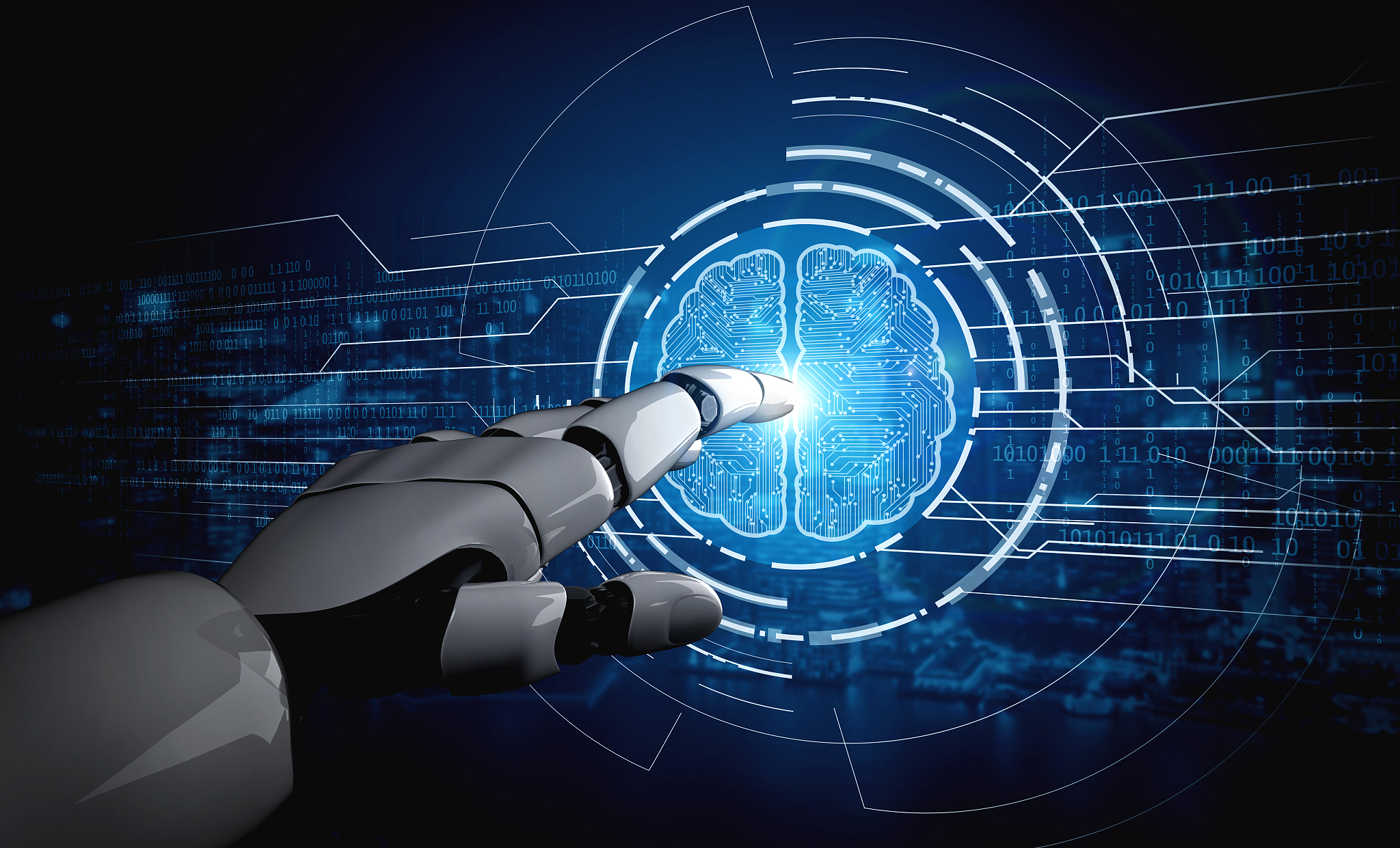 future artificial intelligence robot and cyborg.