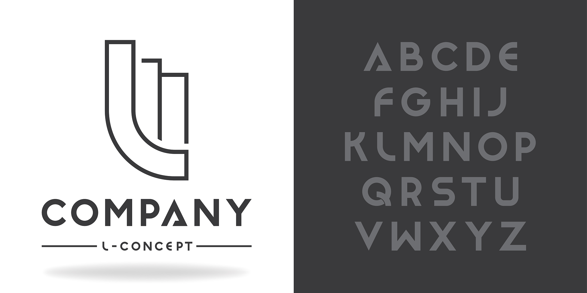 real estate, business logo template. font character design and f