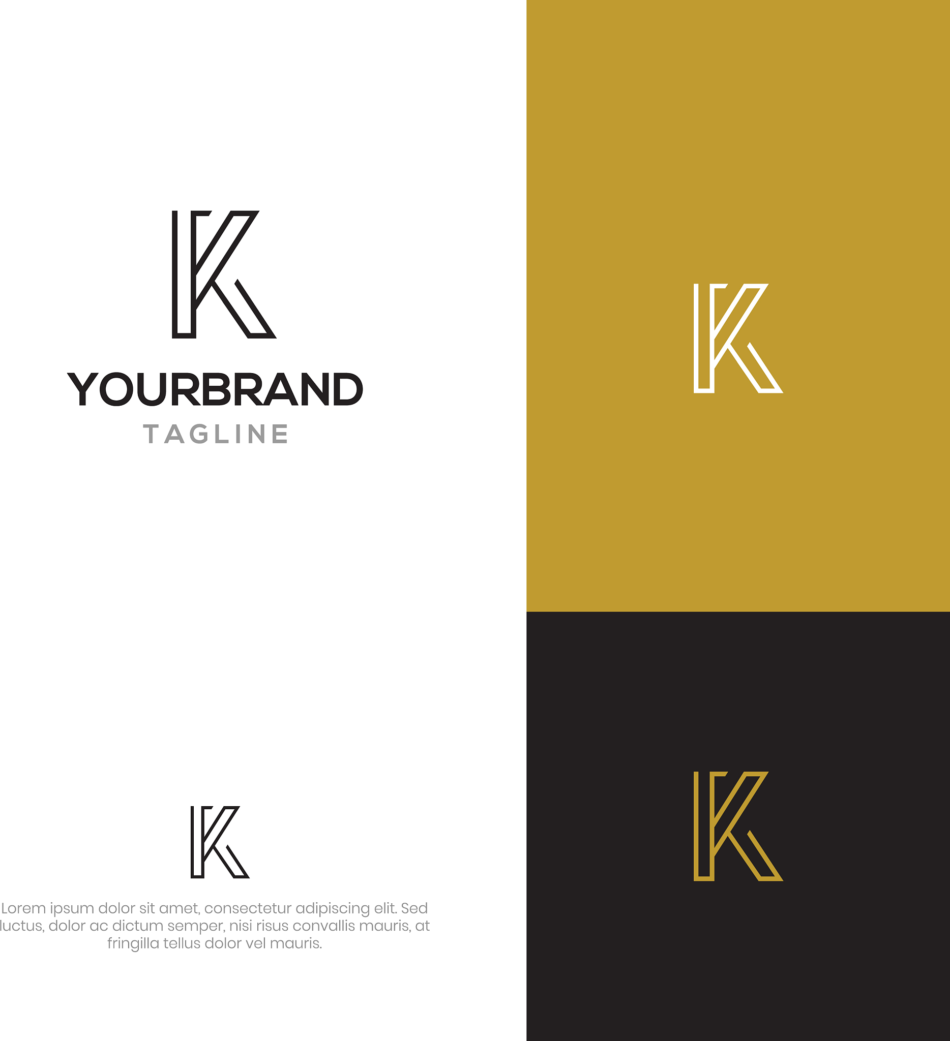 letter k logo template
