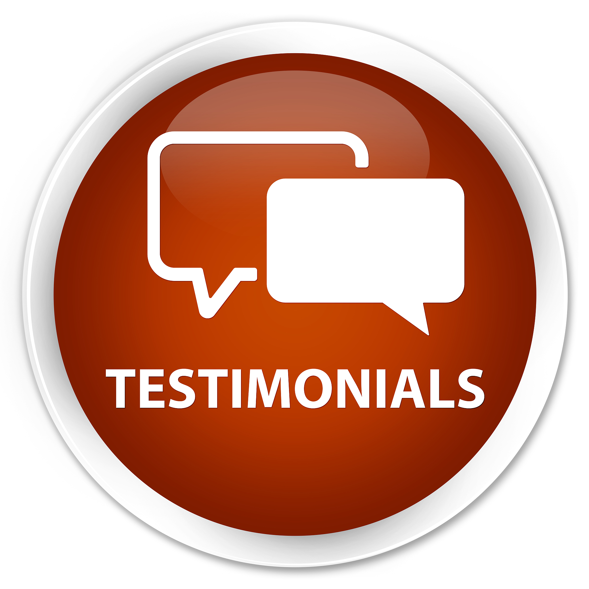 testimonials premium brown round button