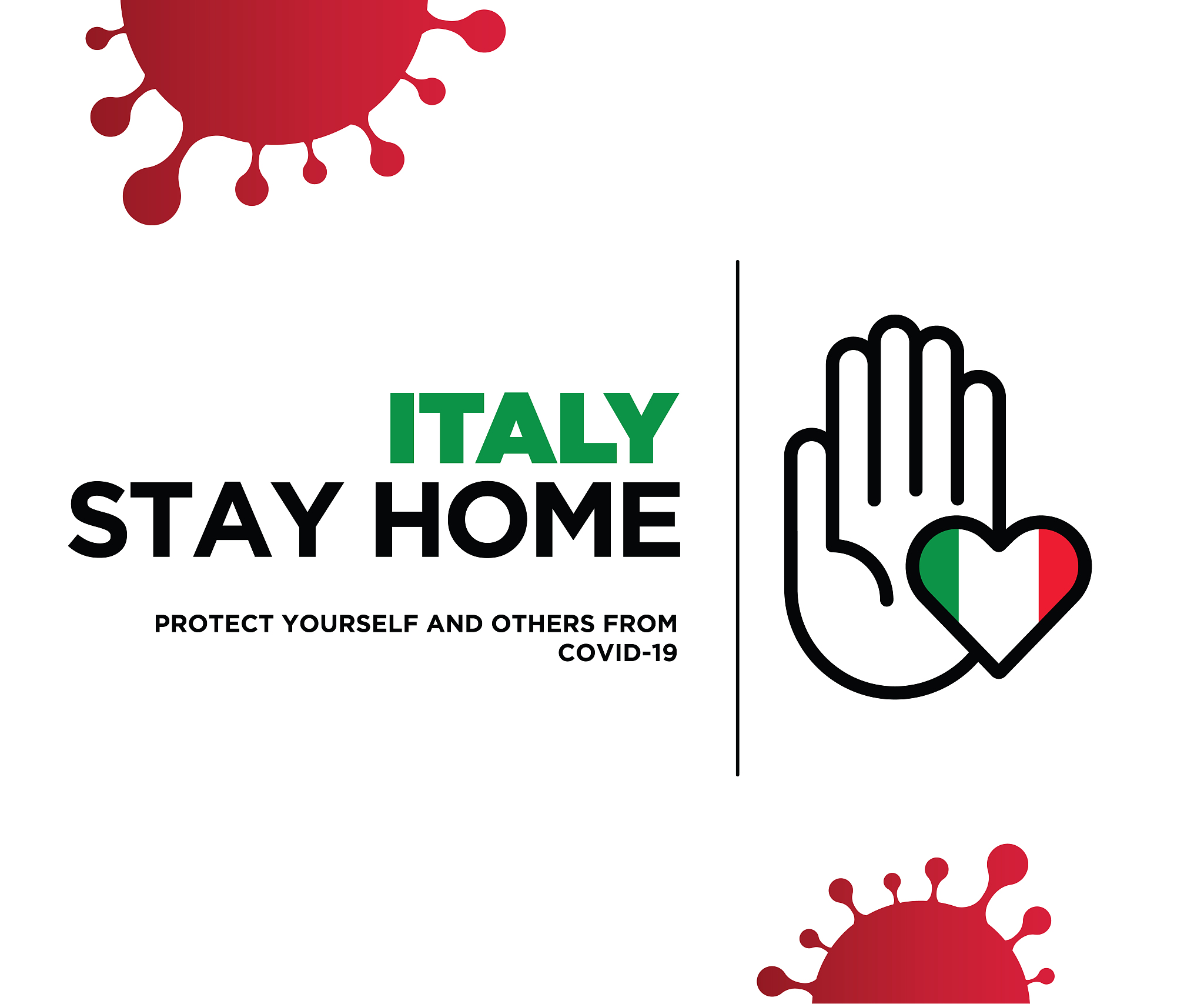 italy concept, wuhan coronavirus outbreak influenza as dangerous
