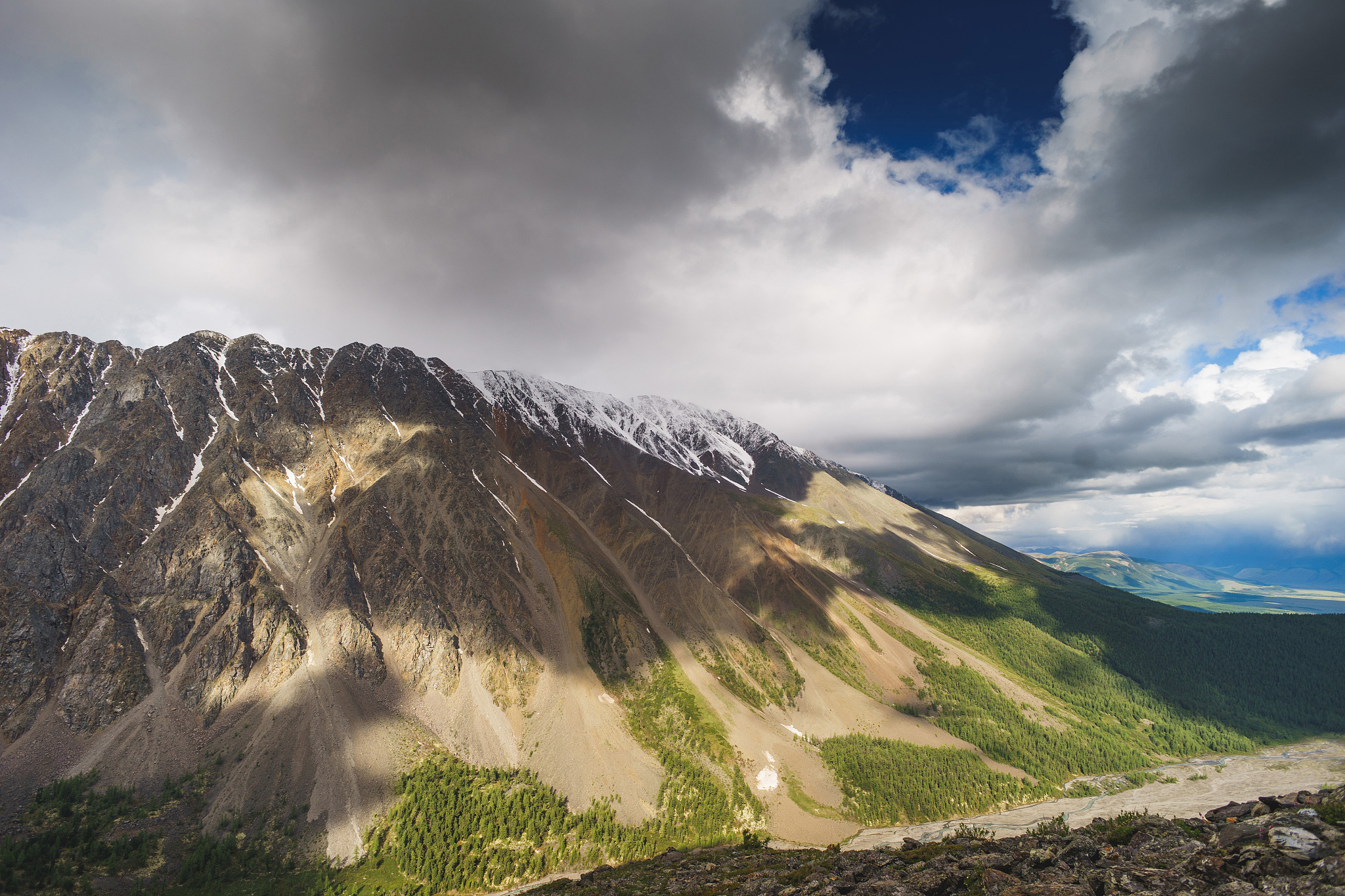 landscape with mountains. republic altay