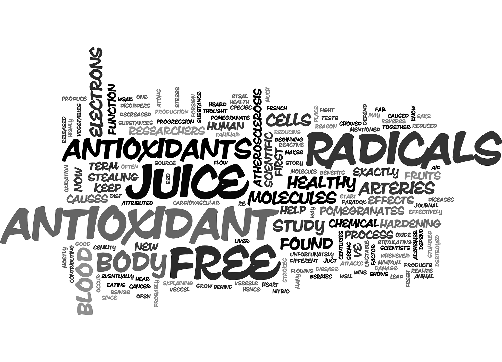 antioxidant health benefits text word cloud