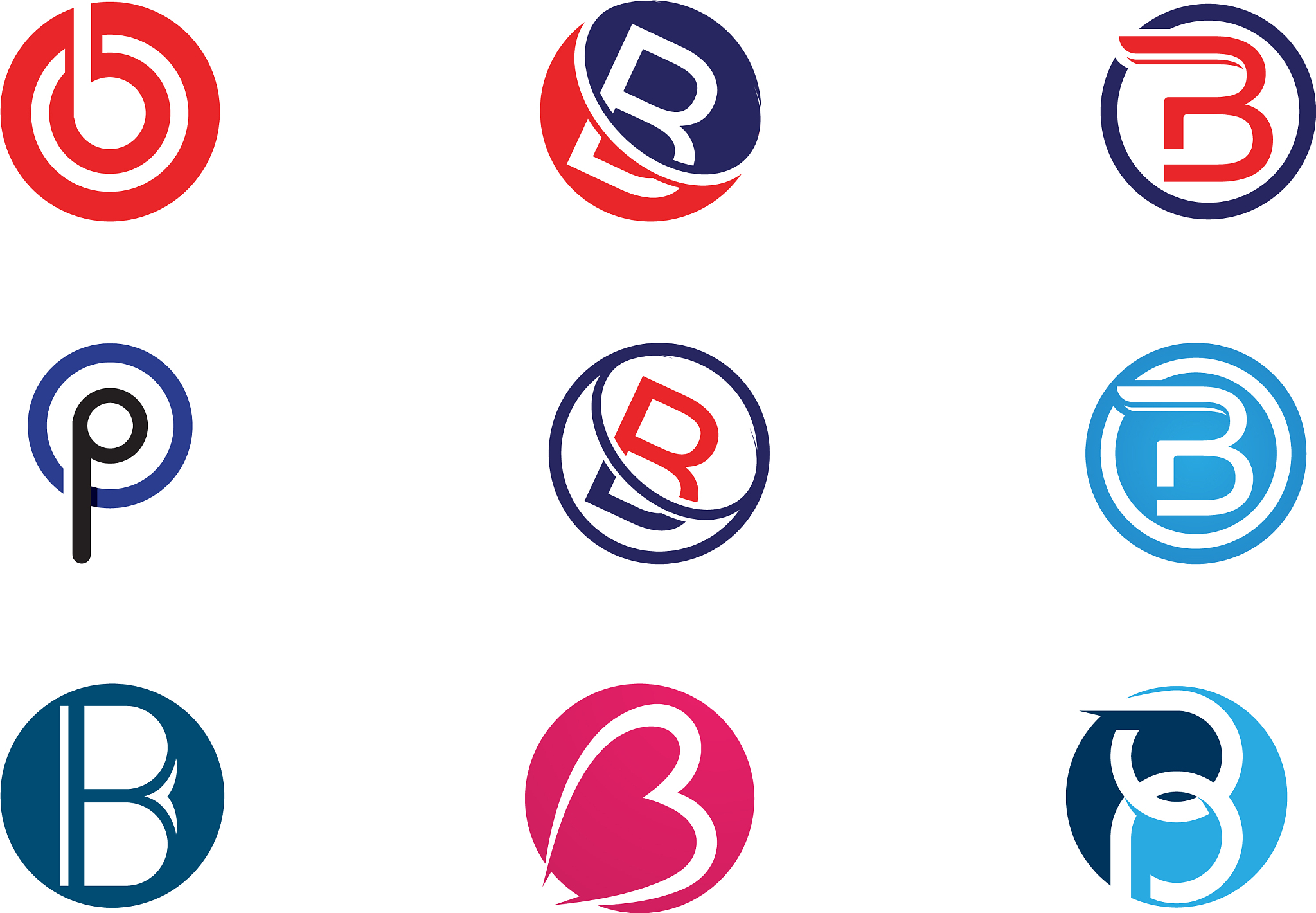 b letter icon design