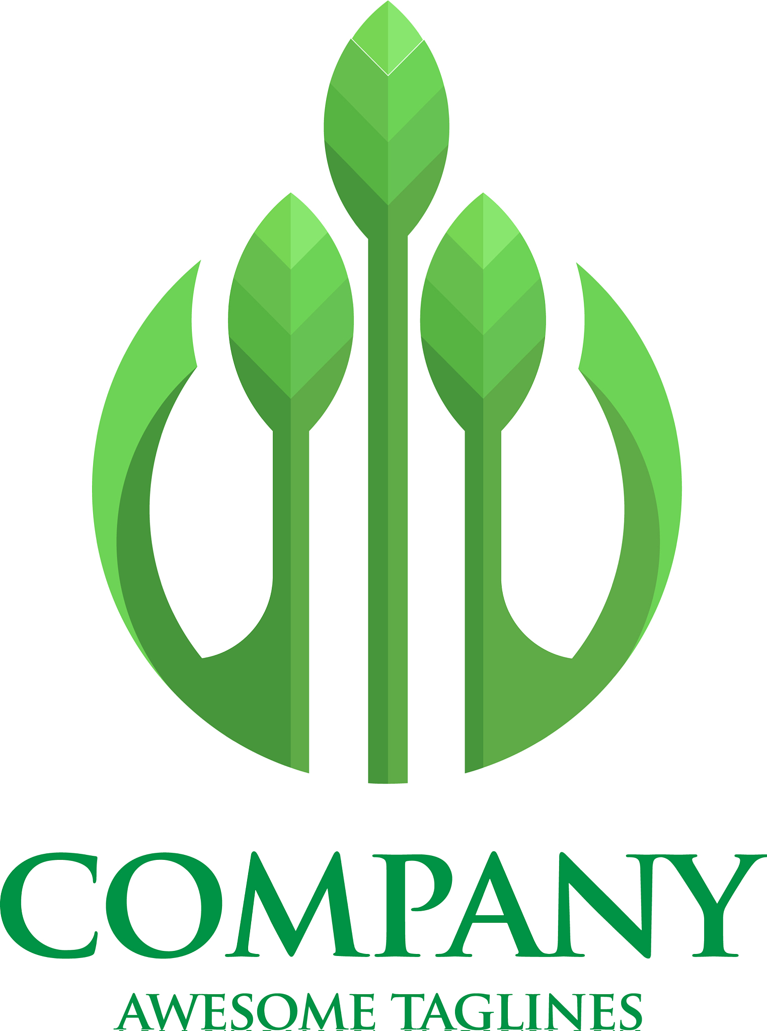 leaf logo and abstract organic leaf logo