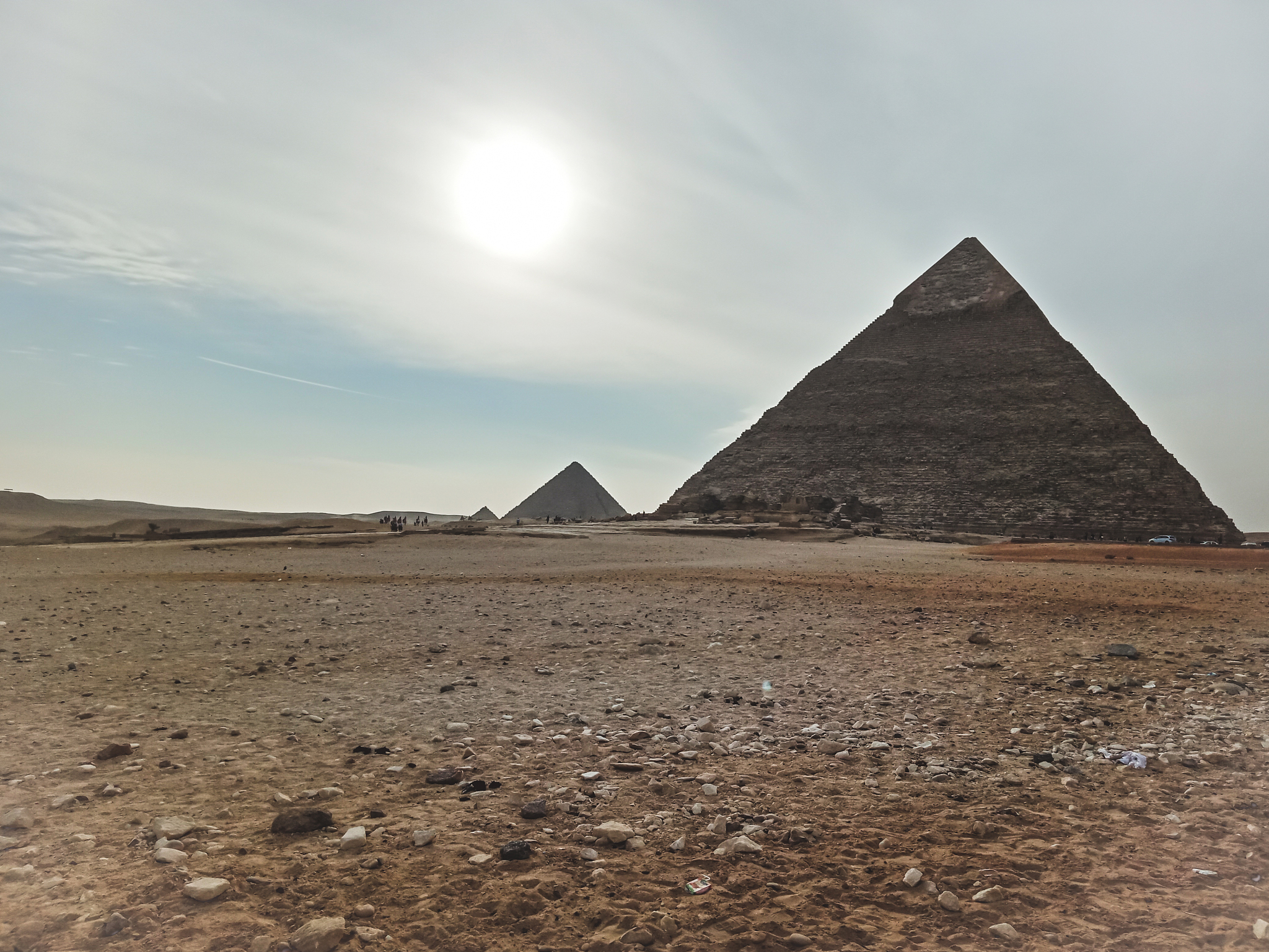 a view of the the great pyramids at giza, egypt