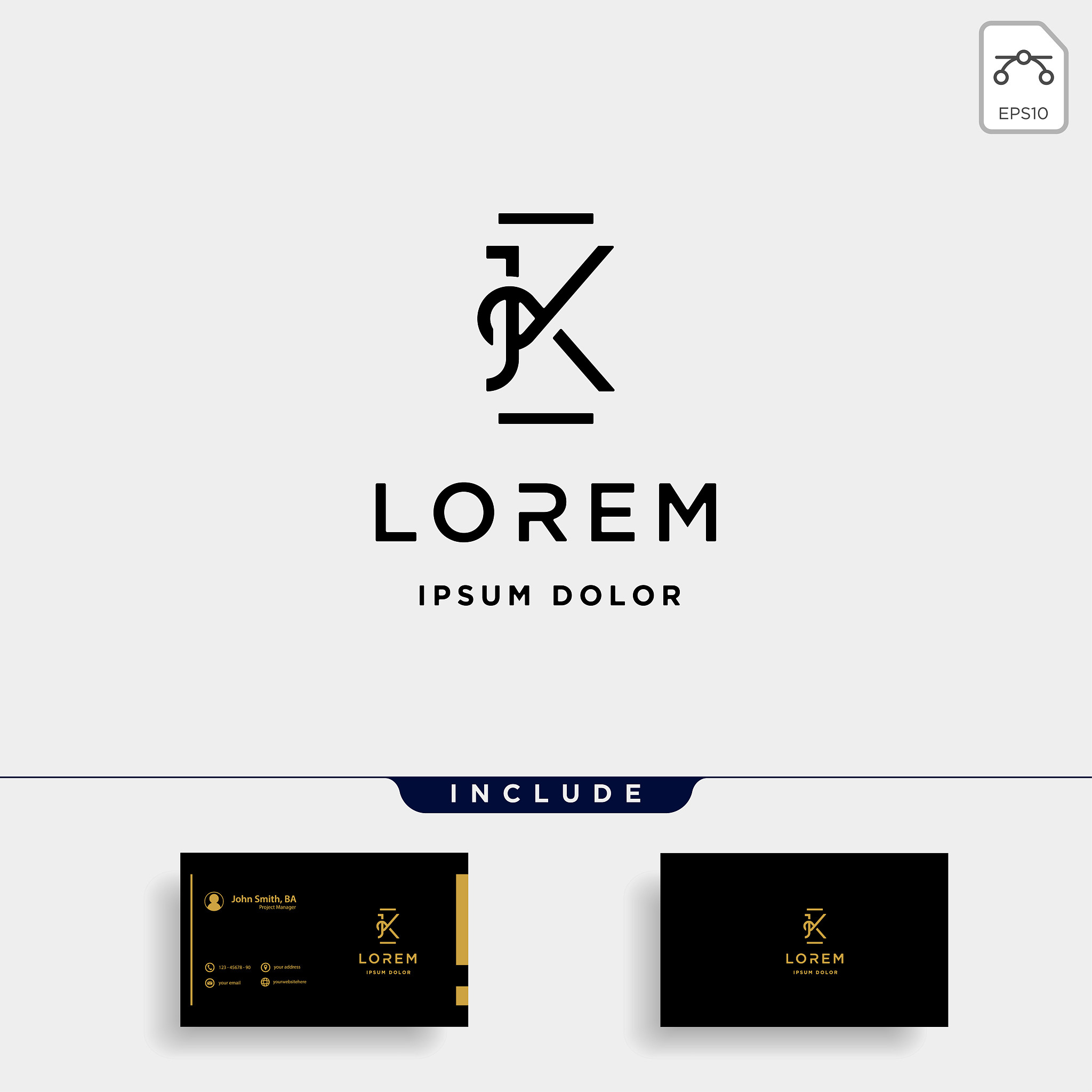 jk k letter luxury premium icon
