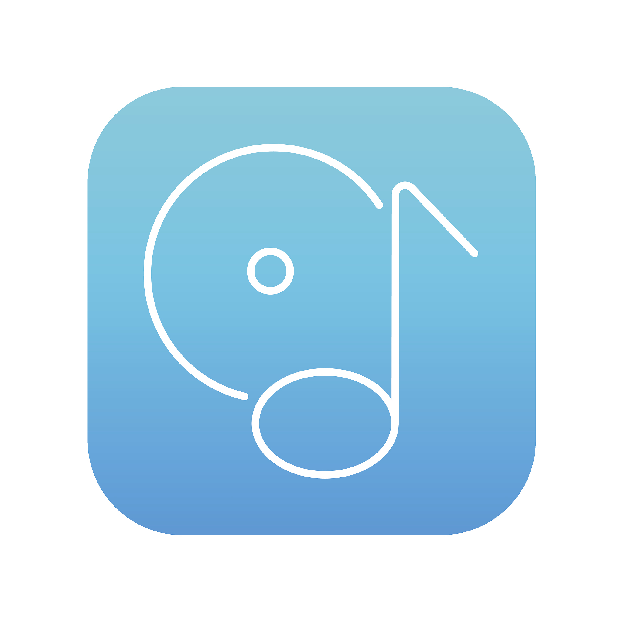 note with disk line icon