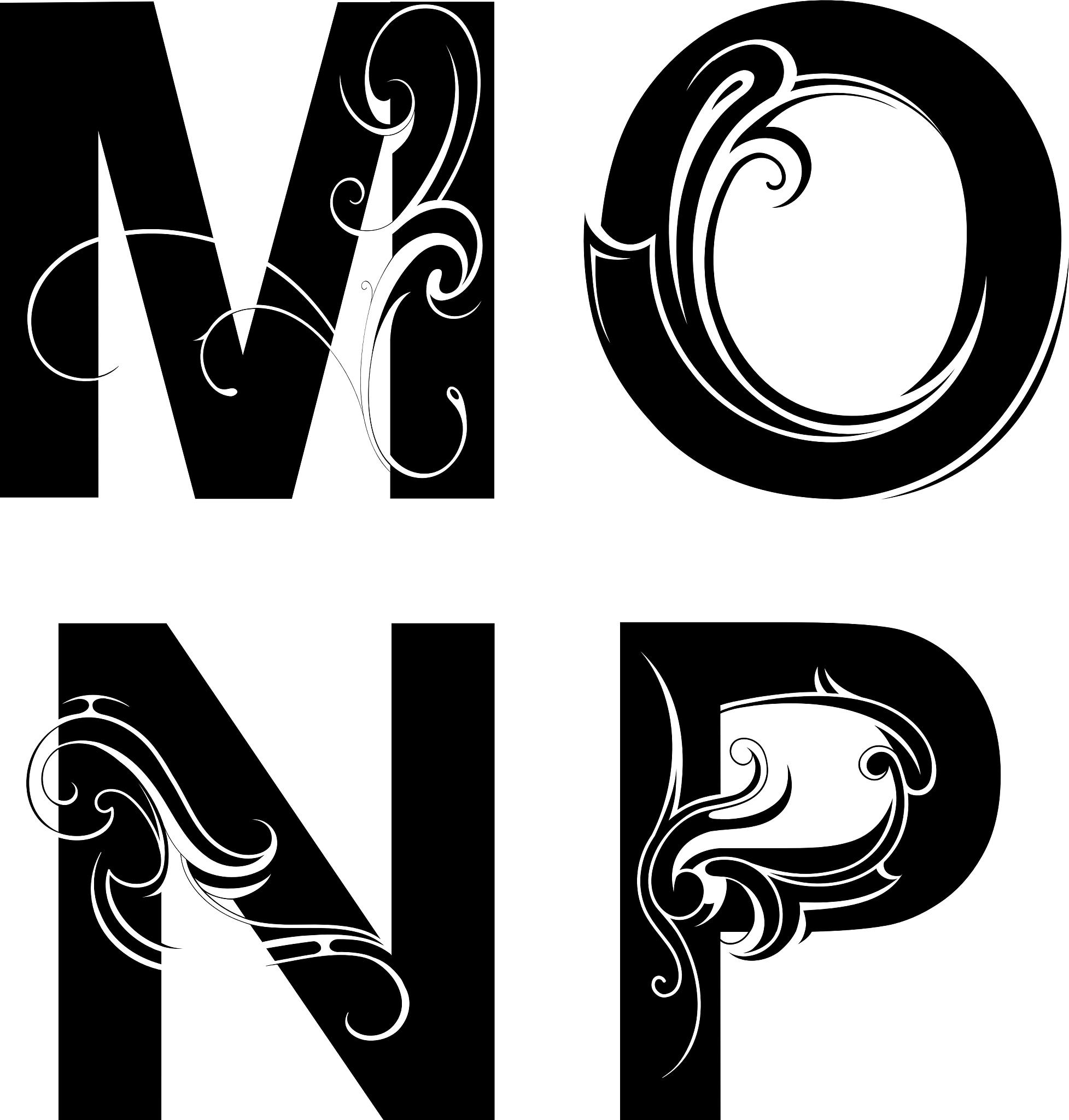decorative letter shapes